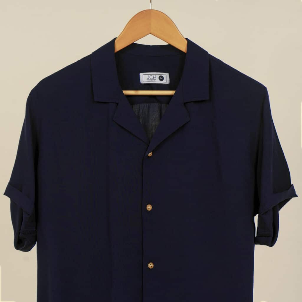 Camisa Bowling Azul Oscuro A09 - imagen 4