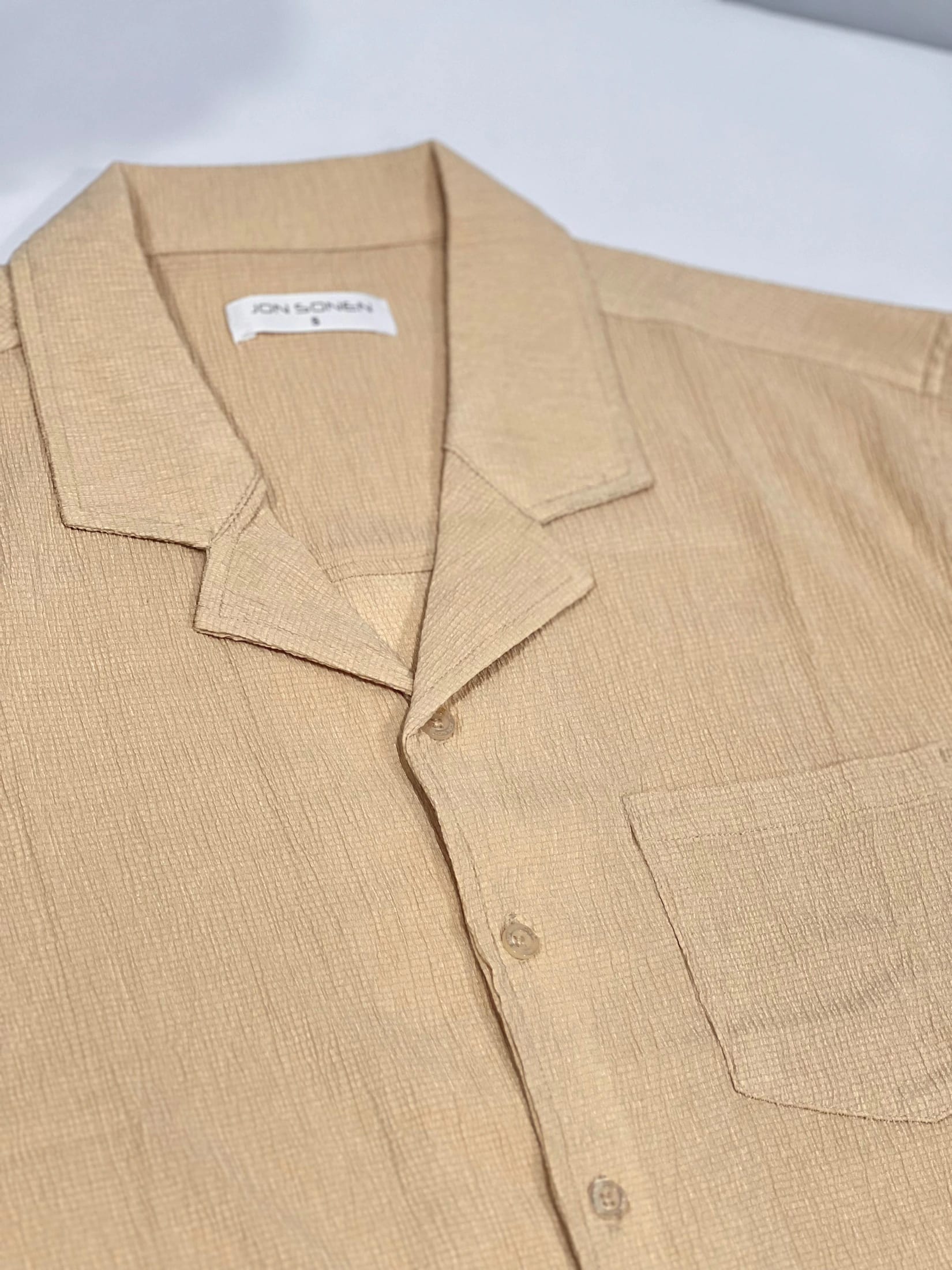Camisa con textura manga corta para hombre Jon Sonen 087224001 - imagen 4