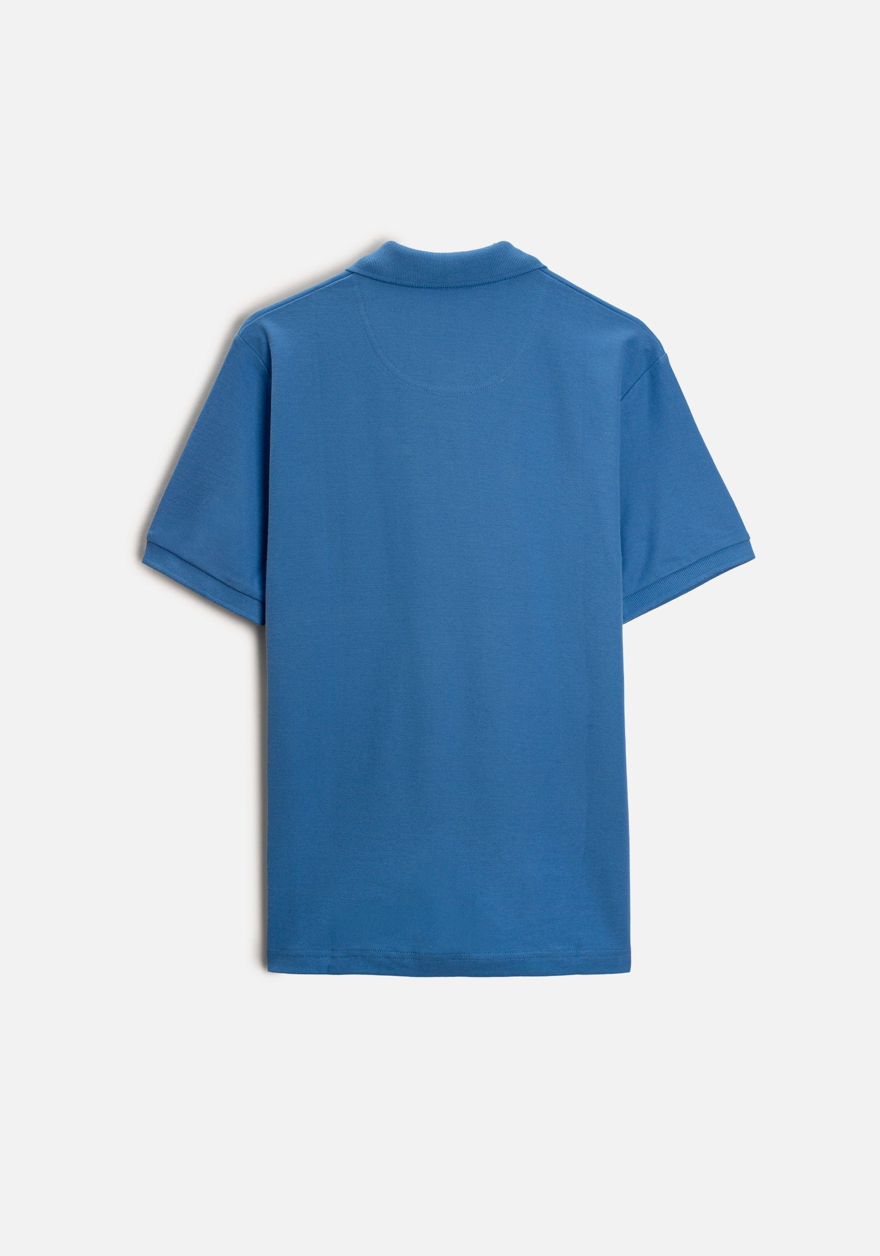 Camiseta Polo H Unicolor L-Fuc Azul Med - imagen 4