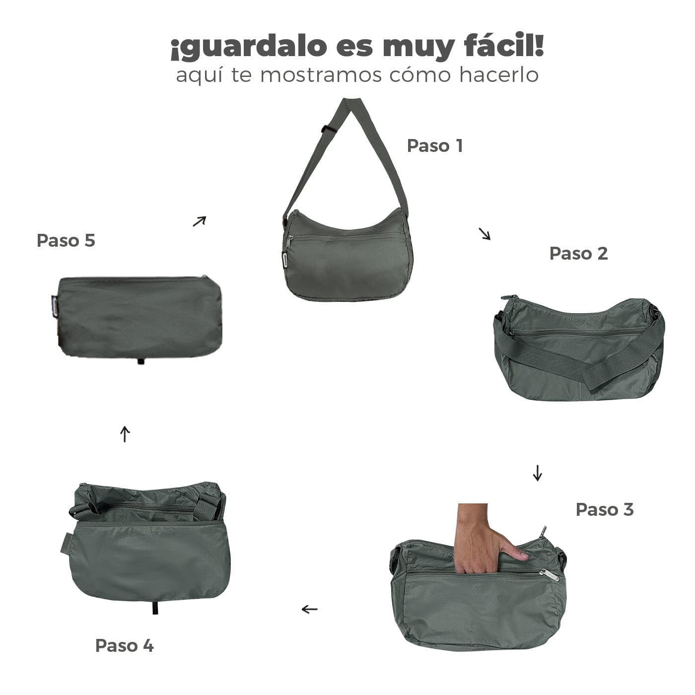 Bolso City Manos Libres ULTRA Plegable Estampado Nala Multicolor - imagen 6