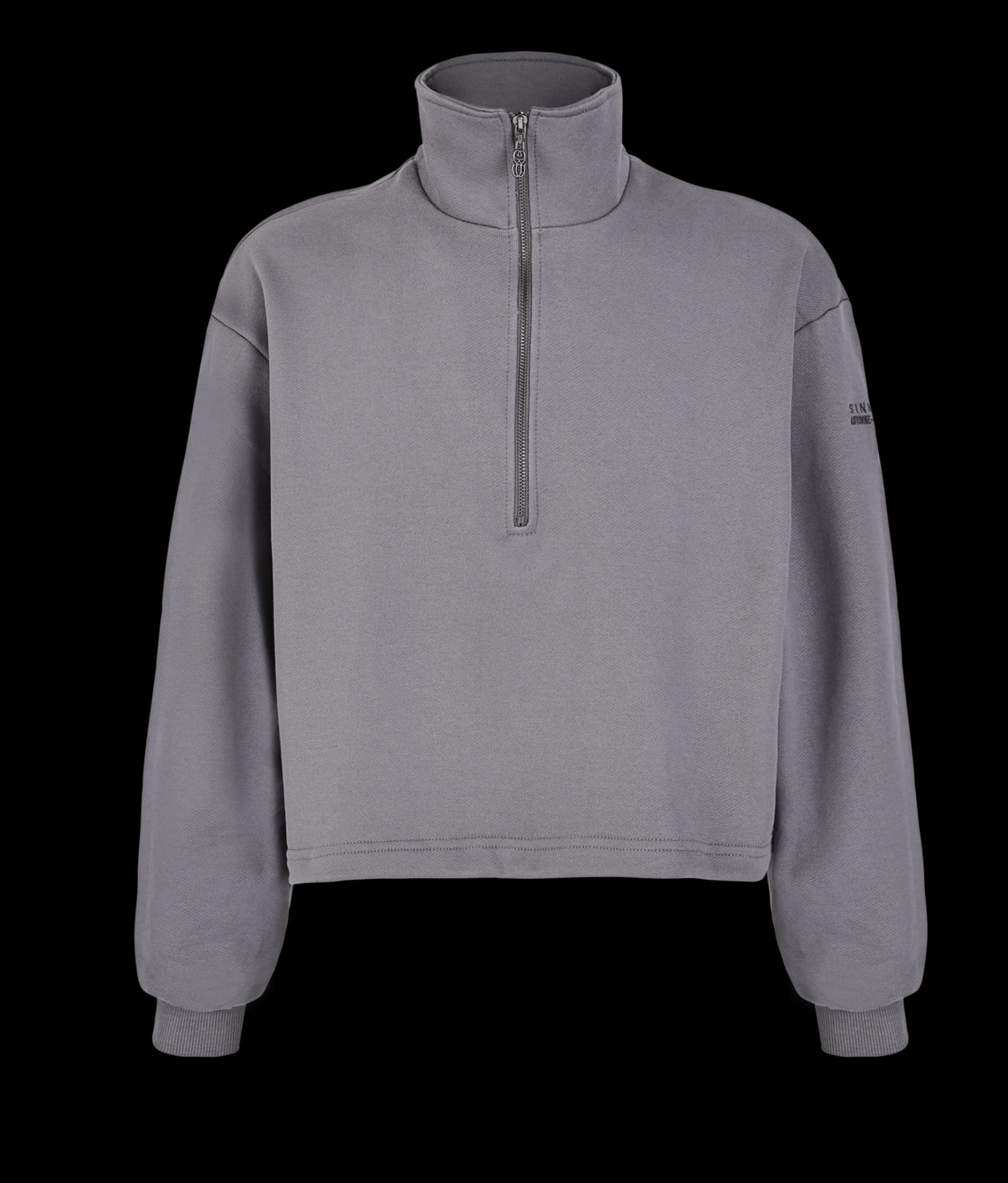 MONOGRAM ZIPPER GRAY SWEATER - imagen 1