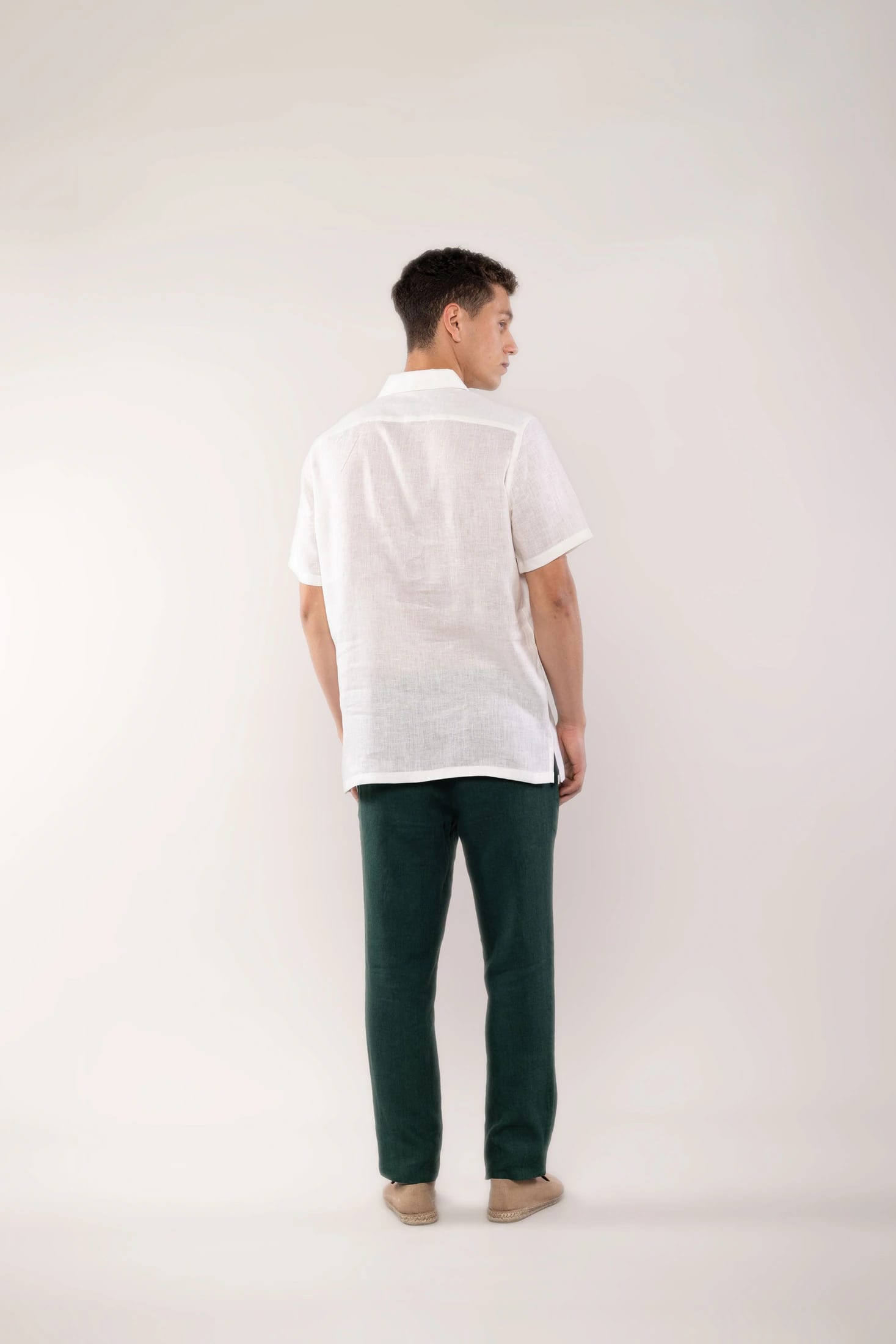 Men's linen shirt red mirzo - imagen 5