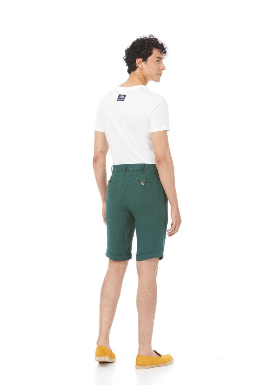 Men's linen bermuda green - imagen 5