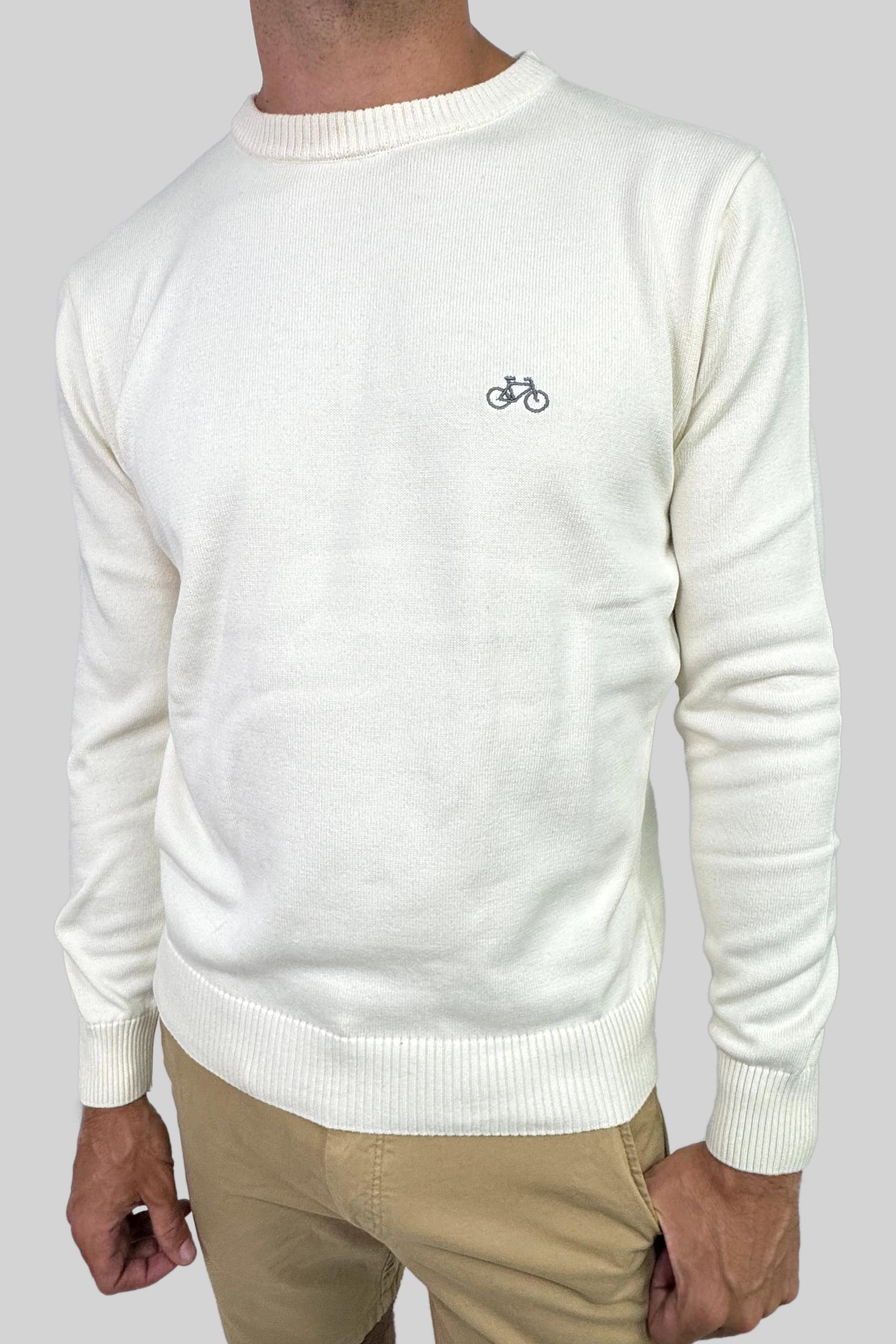 SACO CUELLO REDONDO OFF WHITE - imagen 1
