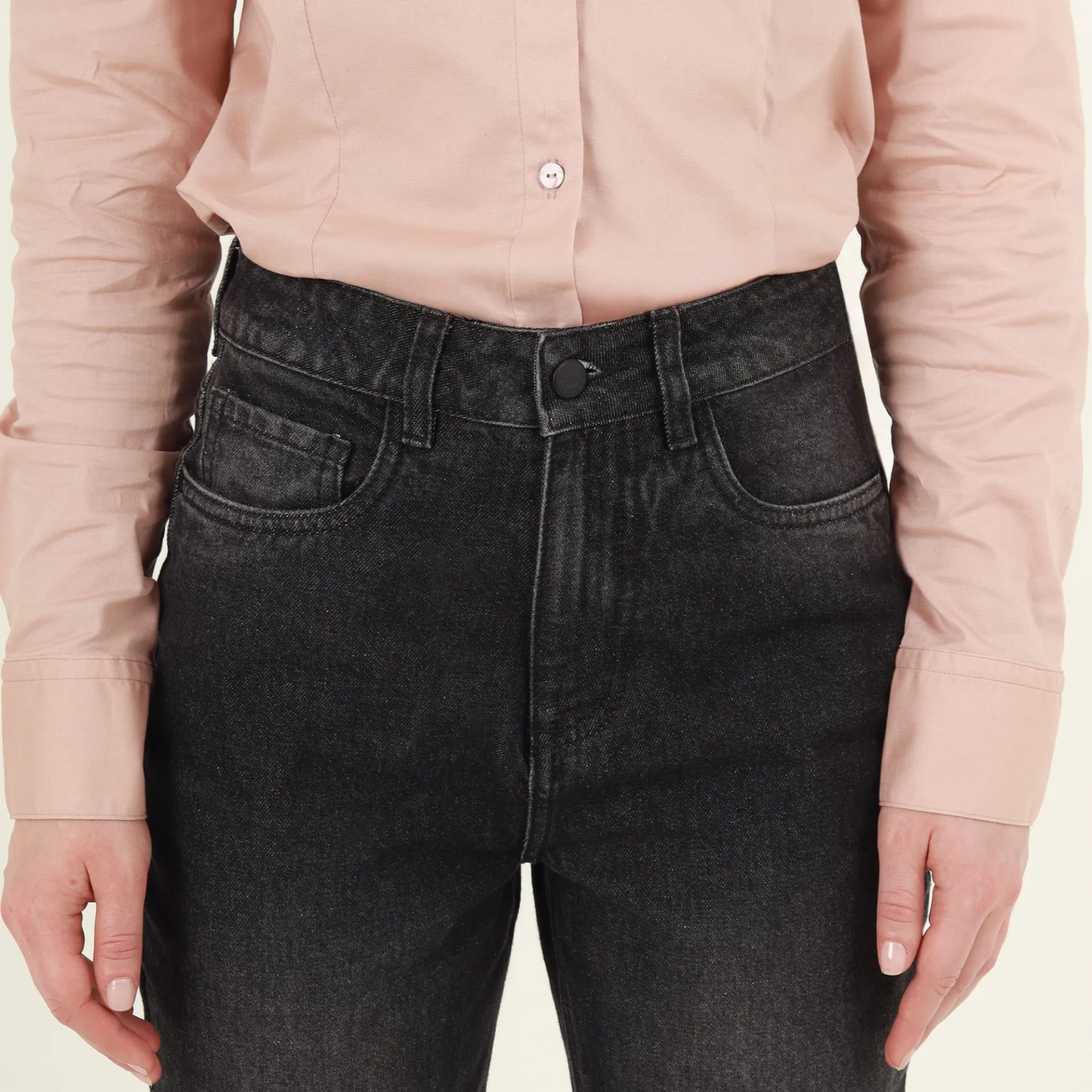 Jean Mom Tiro Alto Bota Skinny - imagen 6