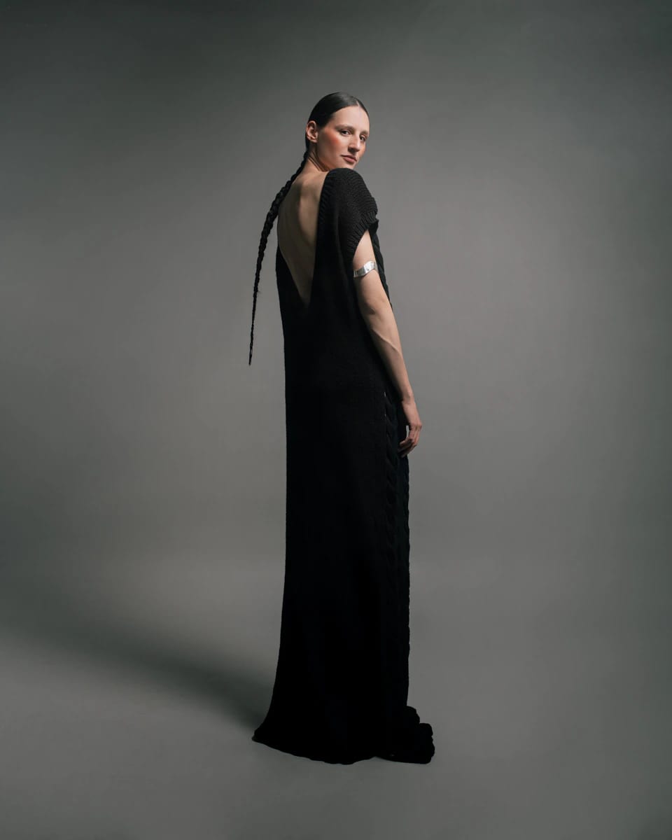 FLAT BRAIDED KNITTED DRESS - imagen 6