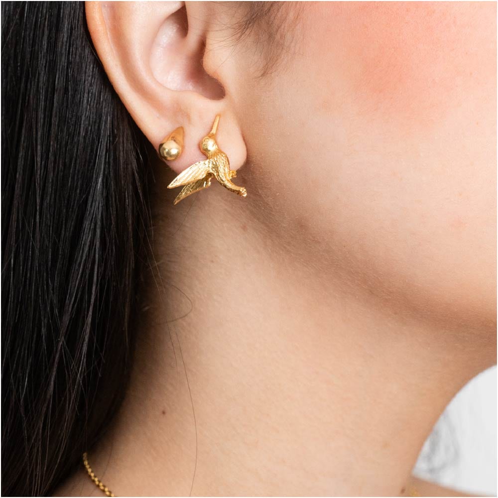 Aretes Topo Encuentro Dorado - imagen 2