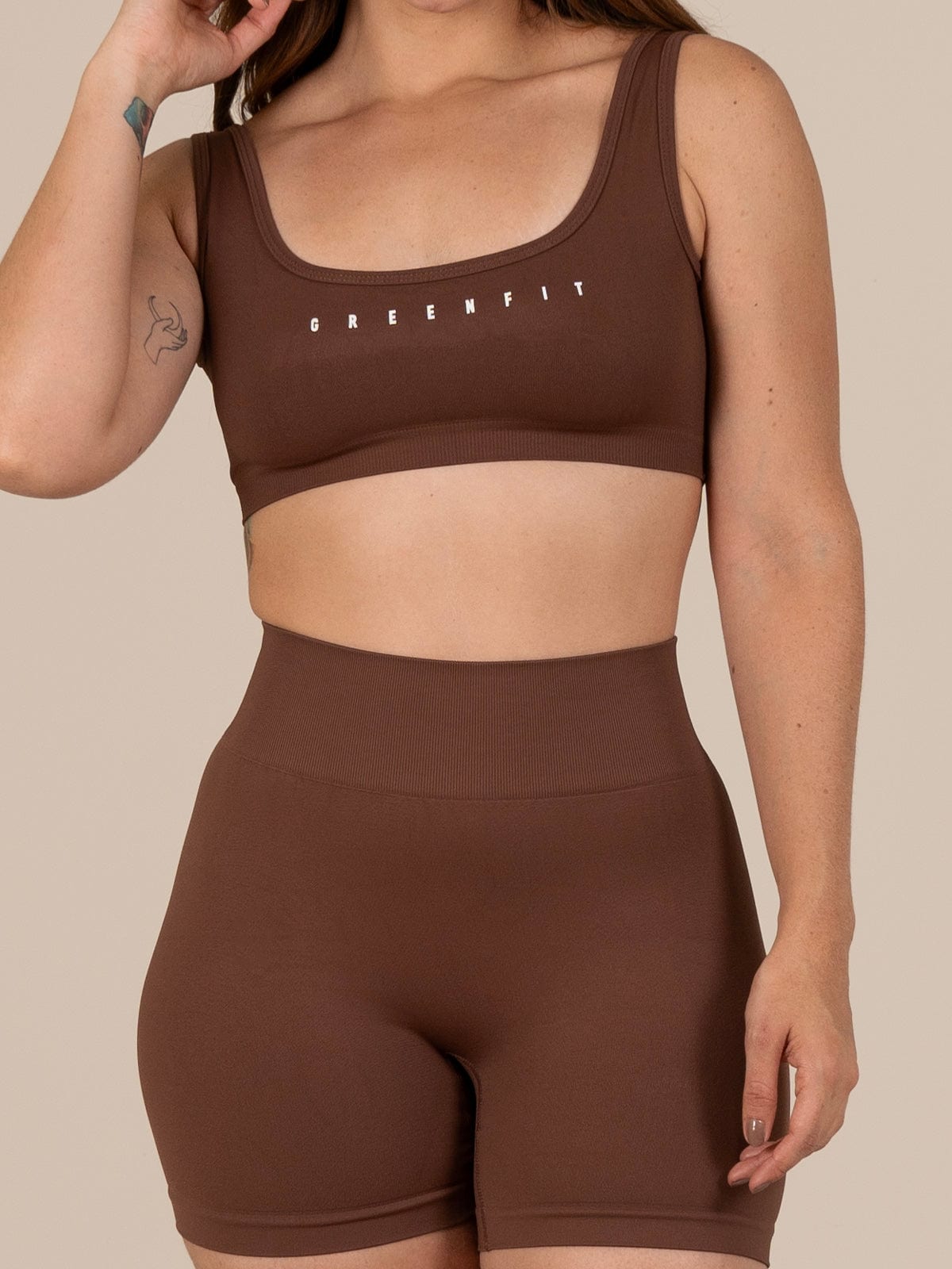 Central short set seamless cafe - imagen 4