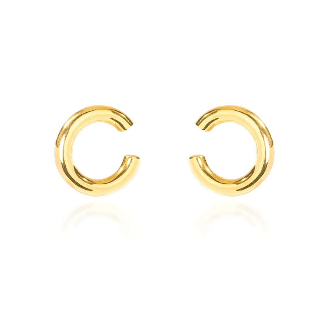 SET DE DOS SMALL MOON EAR CUFF GOLD - imagen 1