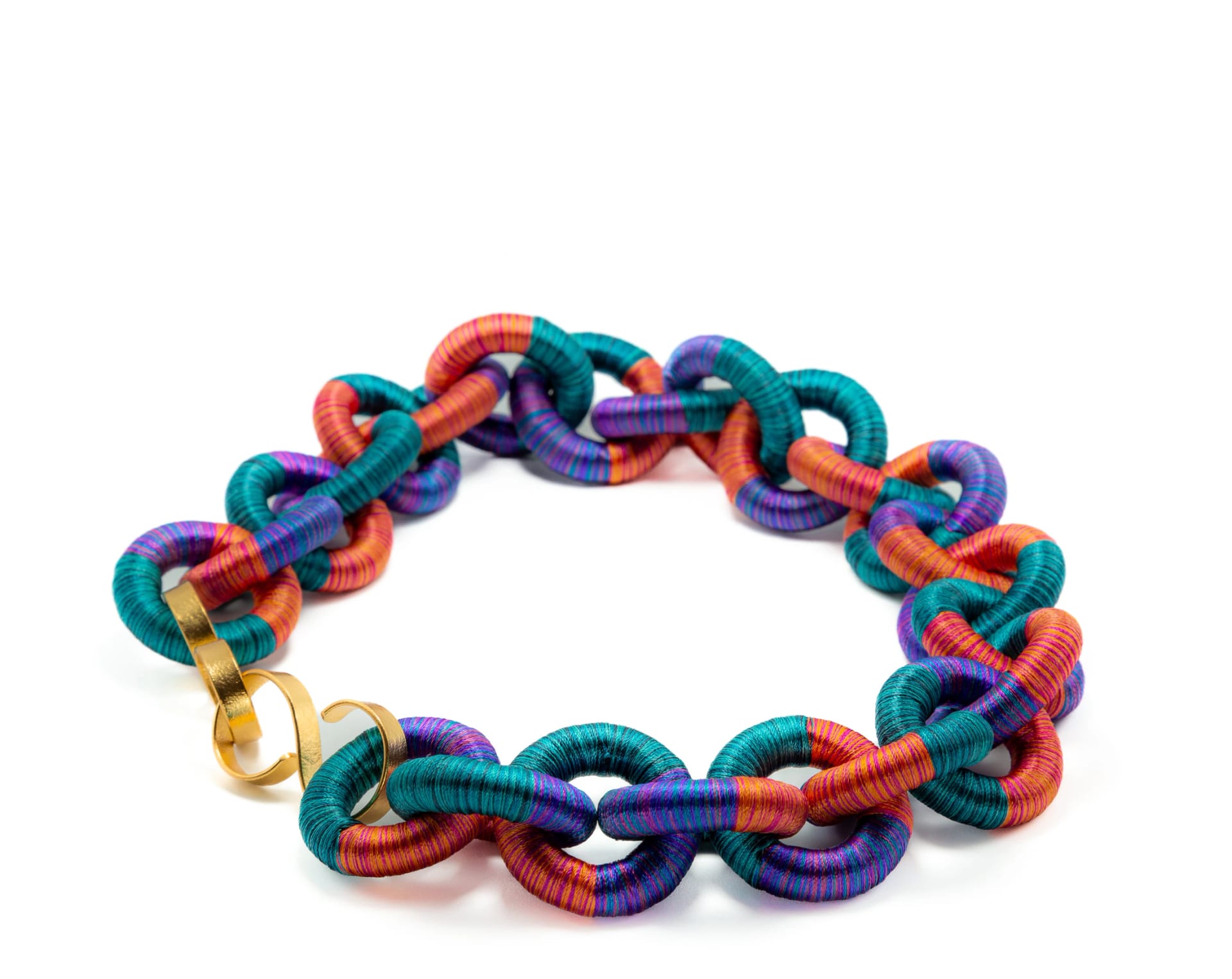 Intertwined Necklace with Silver Clasp - imagen 5
