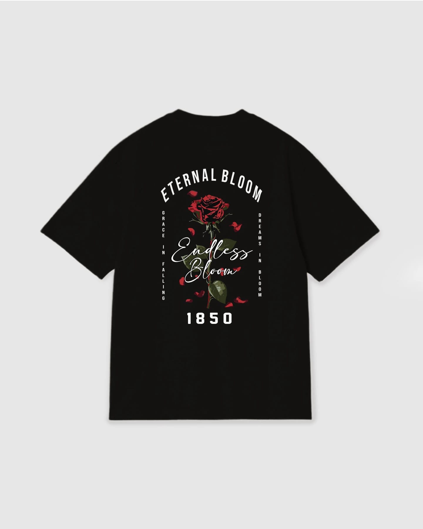 Oversized T Shirt Eternal Bloom Black - imagen 1
