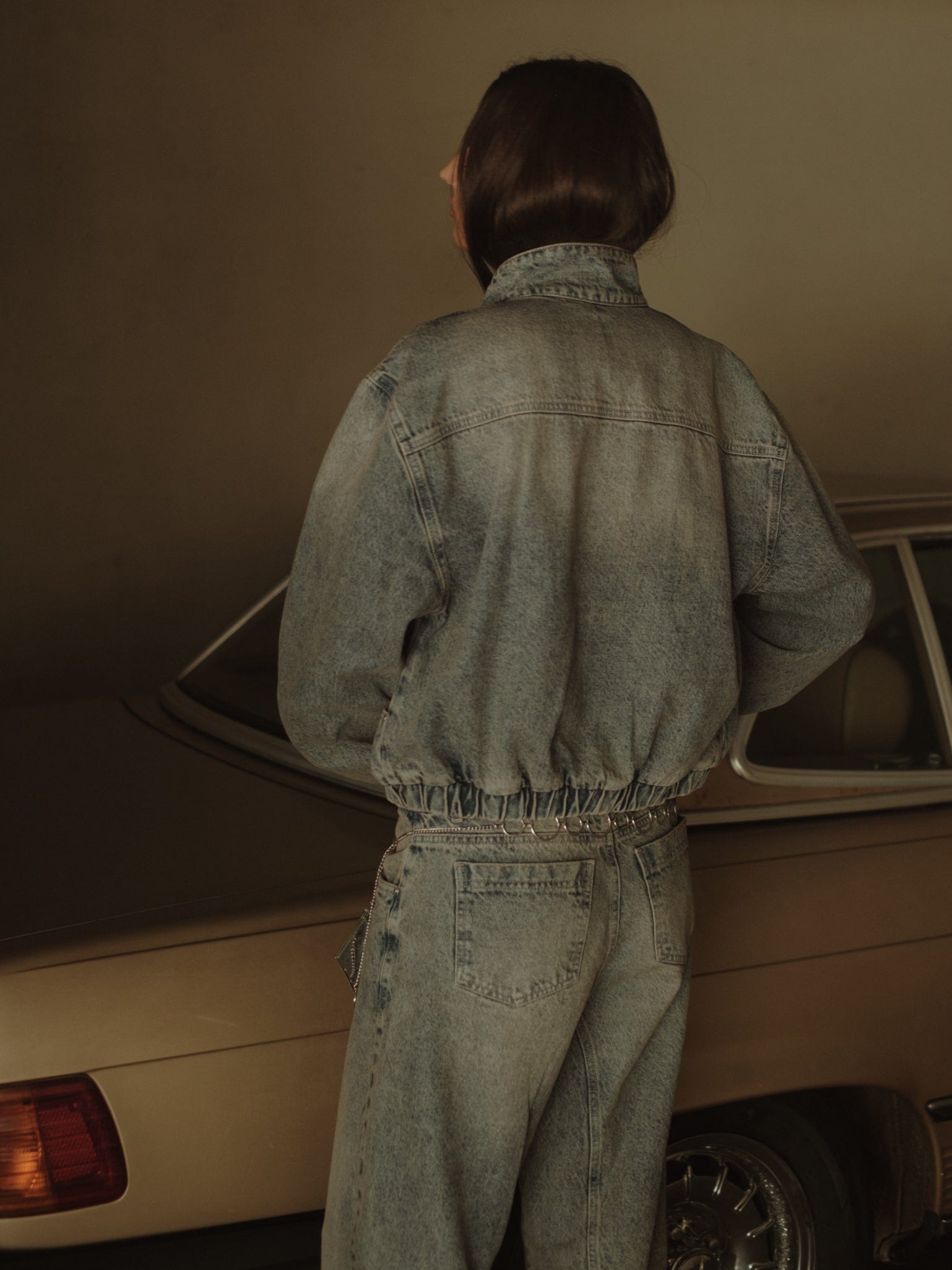 DENIM BOMBER JACKET - SUNBLEACHED - imagen 9