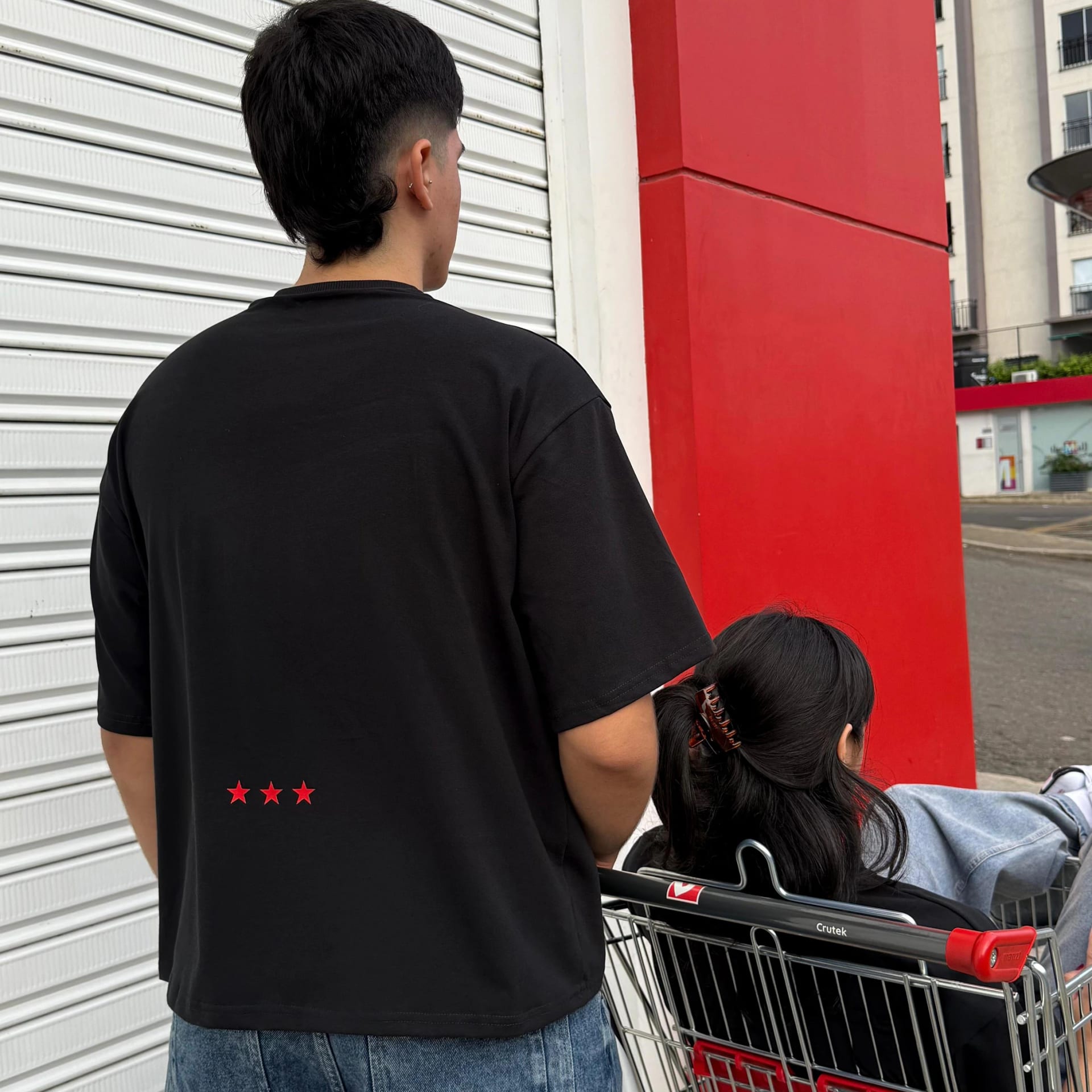 Black T-Shirt Boxy Walk - imagen 4
