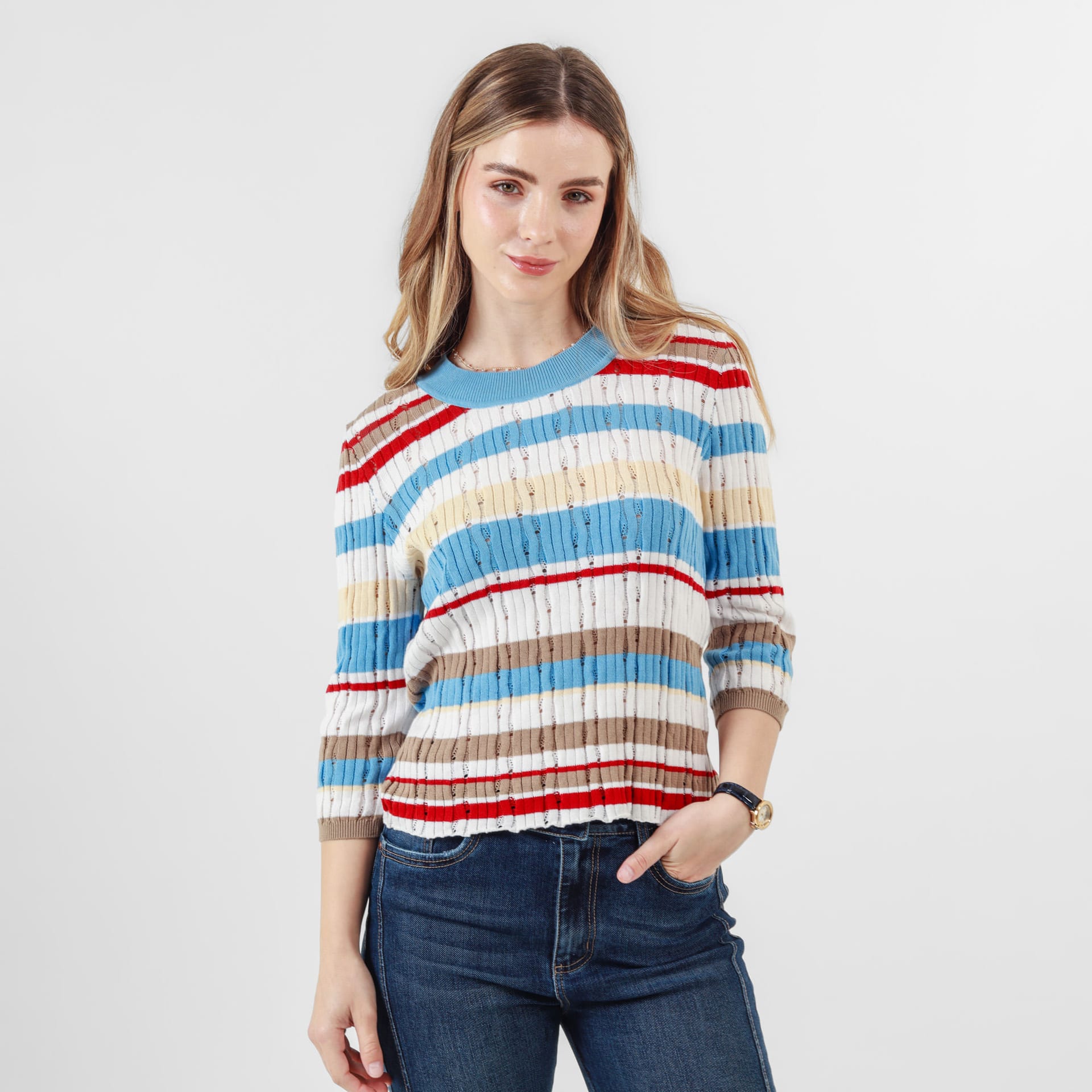 Sweater Cuello Redondo Manga Al Codo - imagen 3