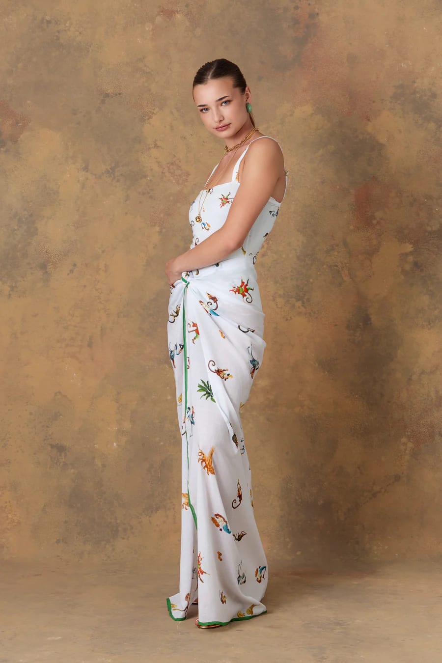 Women's pareo cotton panteon white - imagen 6