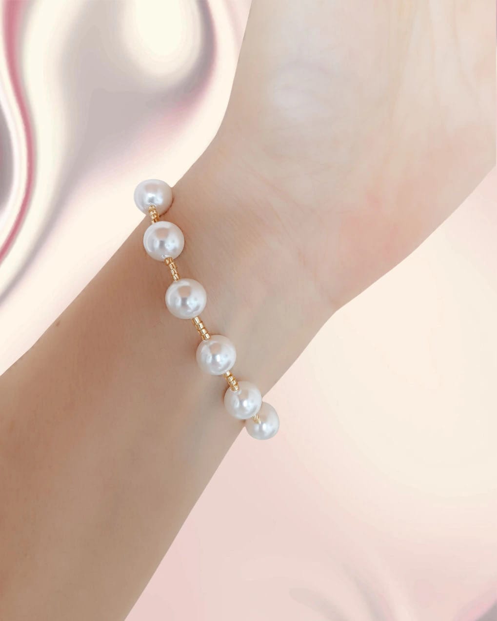 Pulsera de perlas Shell y flor Margarita - imagen 6