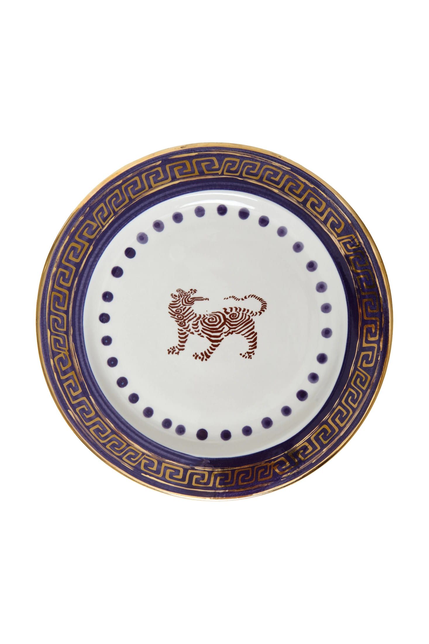 Tiger Dinner Plate / Purple & Gold - imagen 1
