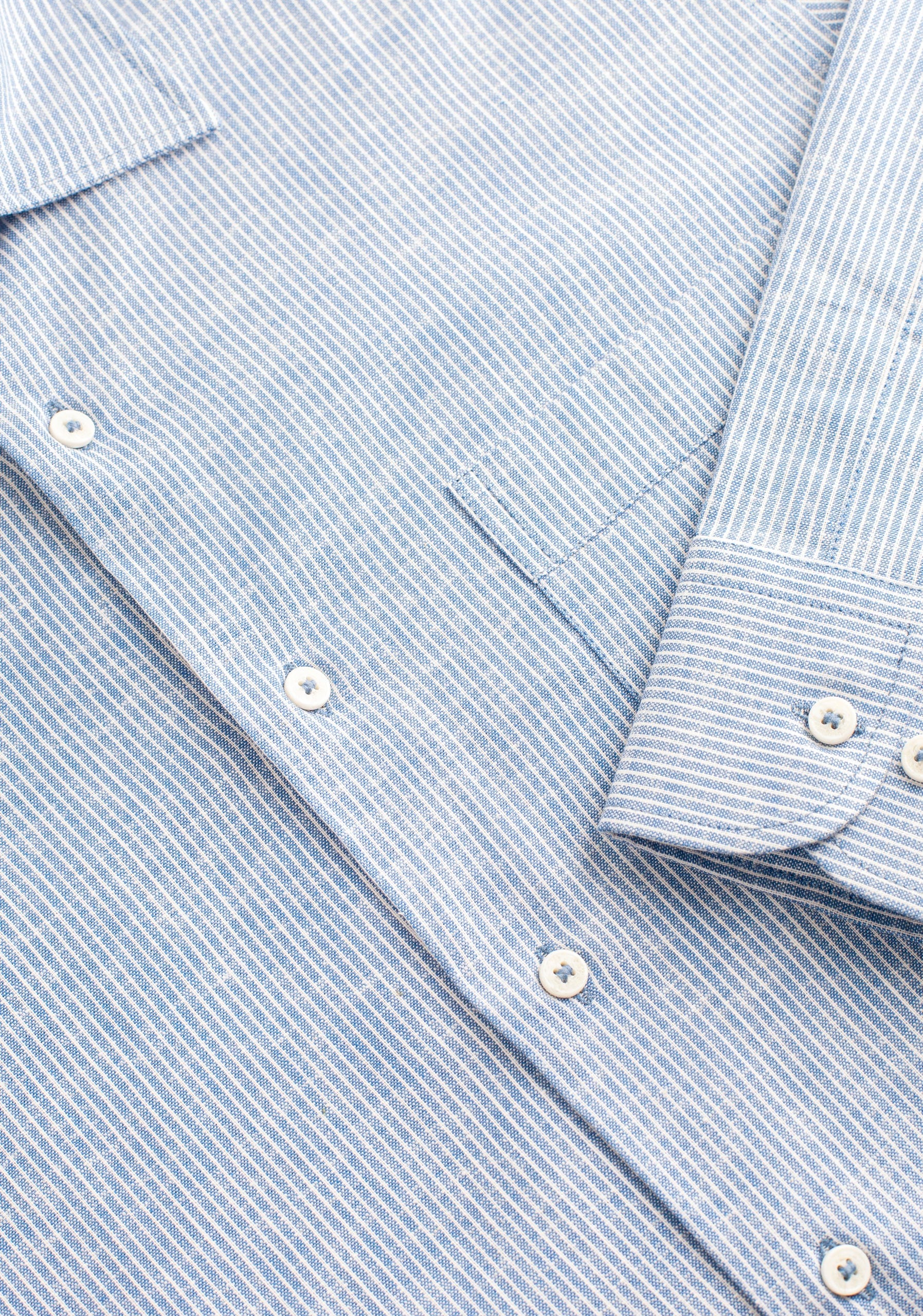 Camisa H CI Jamaica Rayas Delg Azul Medio - imagen 5