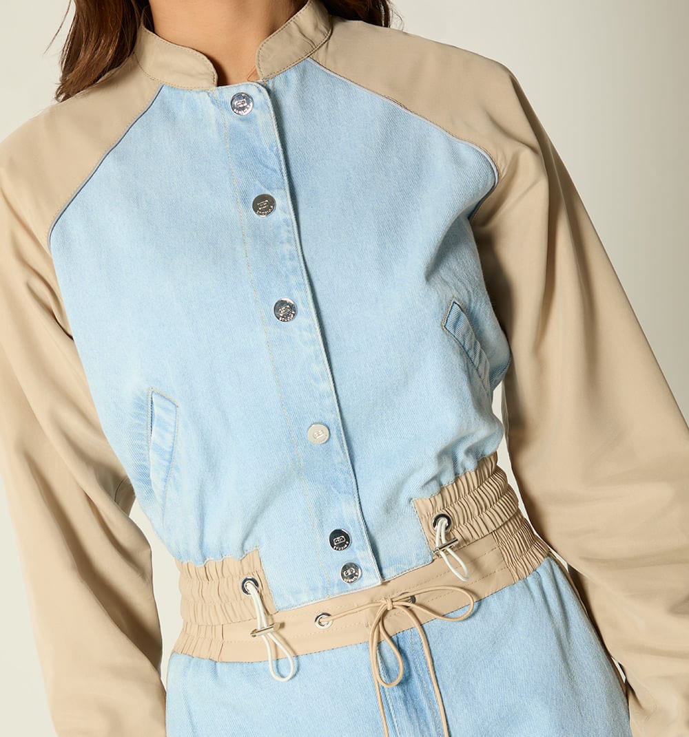 Chaqueta bomber cortes combinada - imagen 4