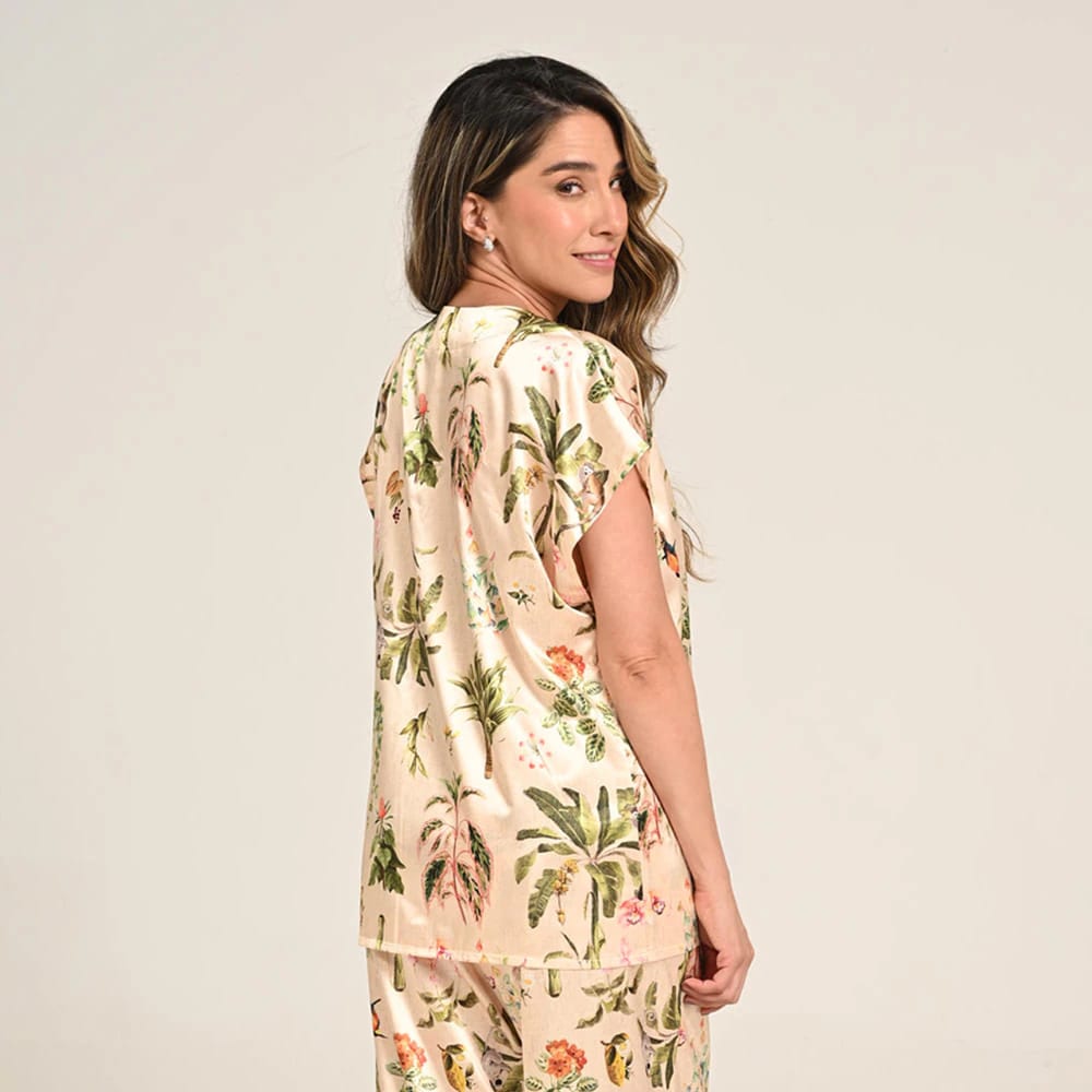 Camisa Manga Corta Silueta Suelta Estampado Amazonas - imagen 2