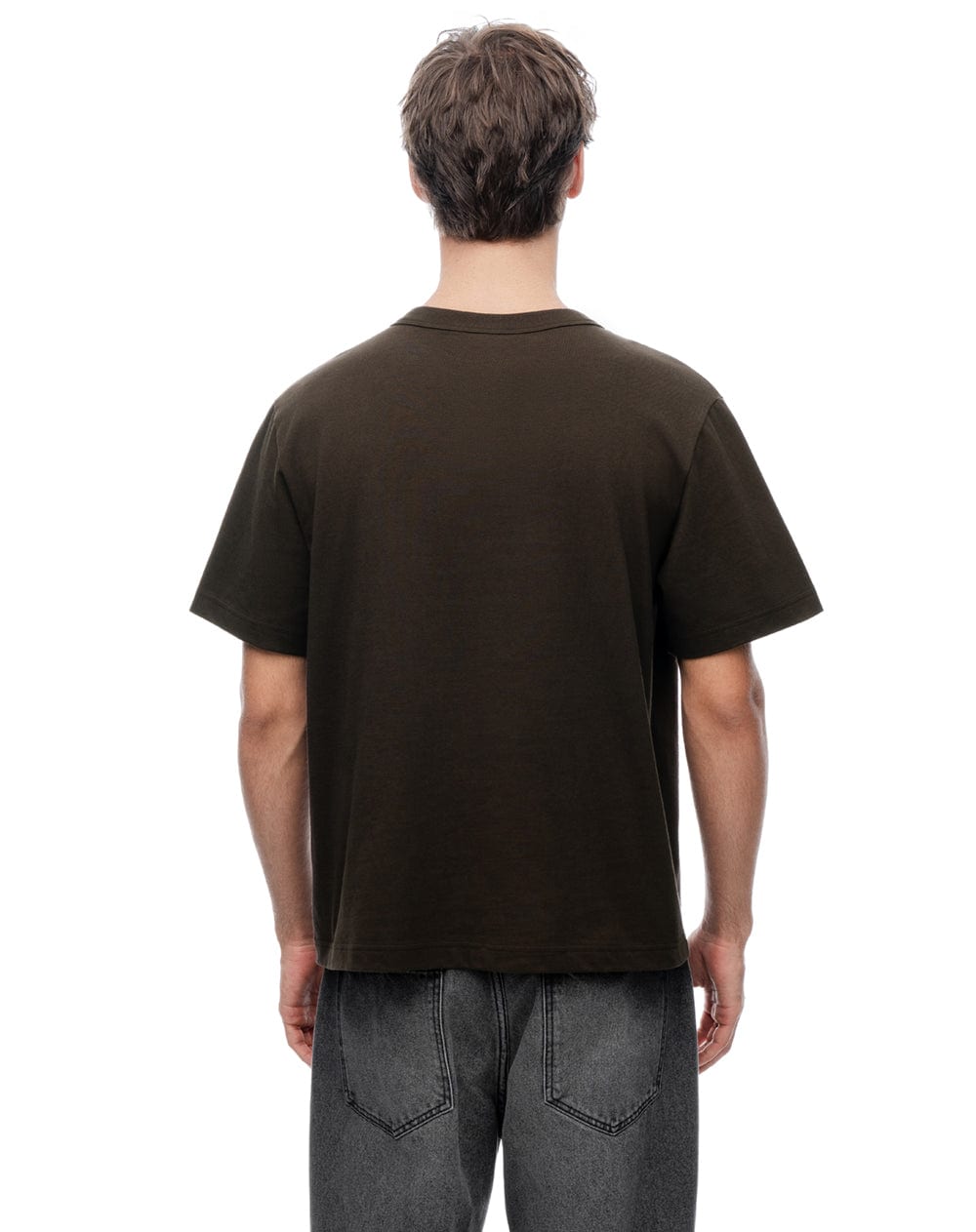 Camiseta manga corta oversize algodón café hombre - imagen 2
