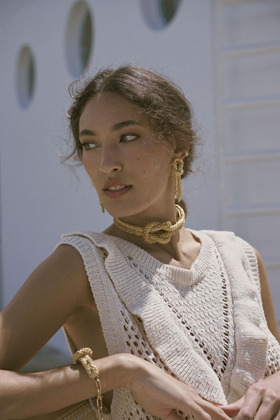 NORFOLK SAILOR KNOT CHOCKER AND PEARL - imagen 3