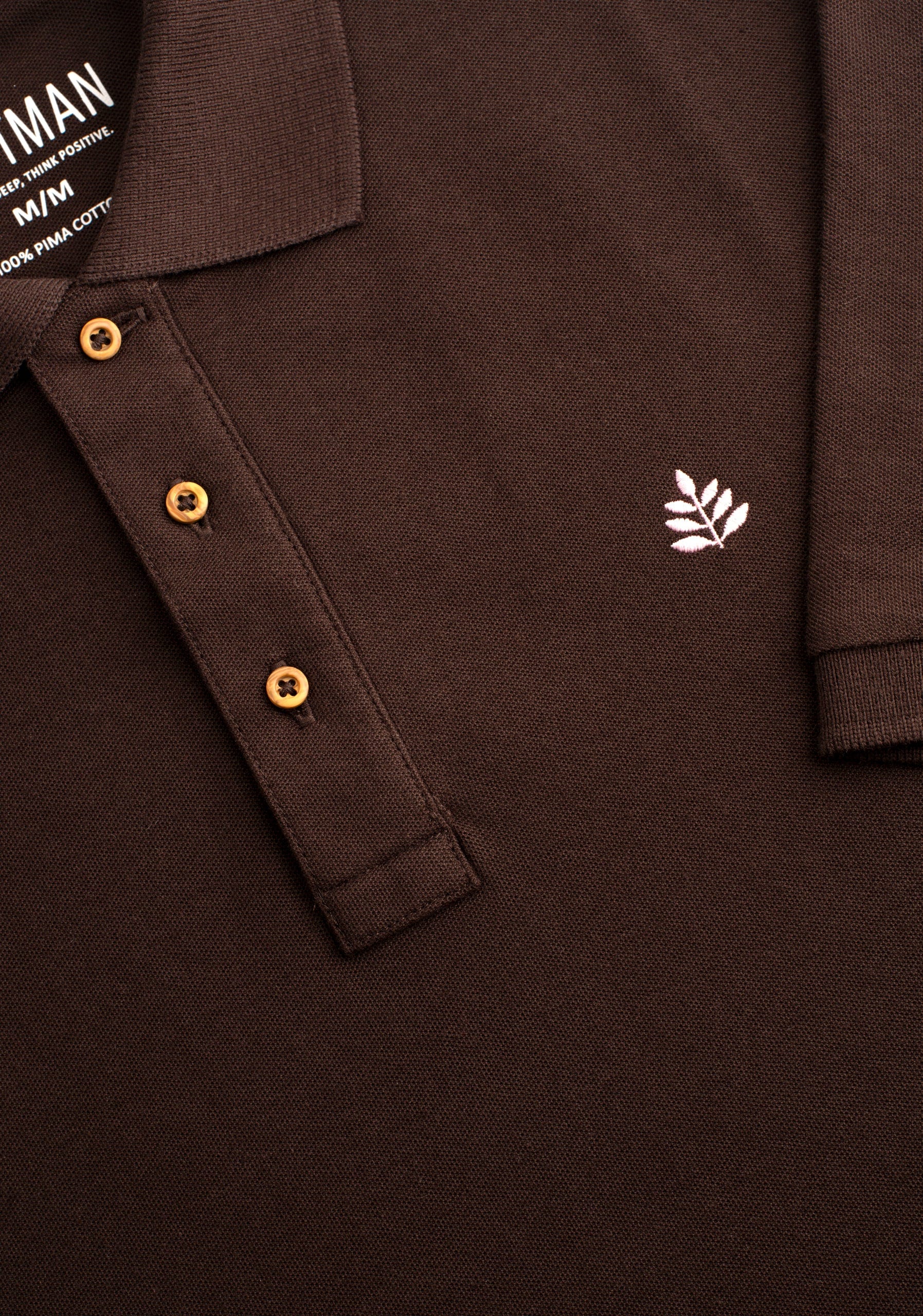 Camiseta Polo H Unicolor L-Ros Café Osc - imagen 7