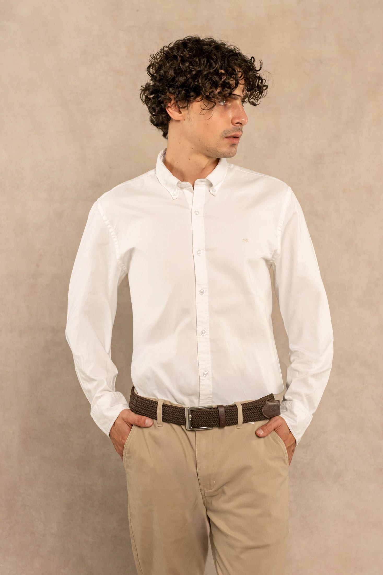 Camisa Antimanchas Oxford Blanco Logo Combinado - imagen 4