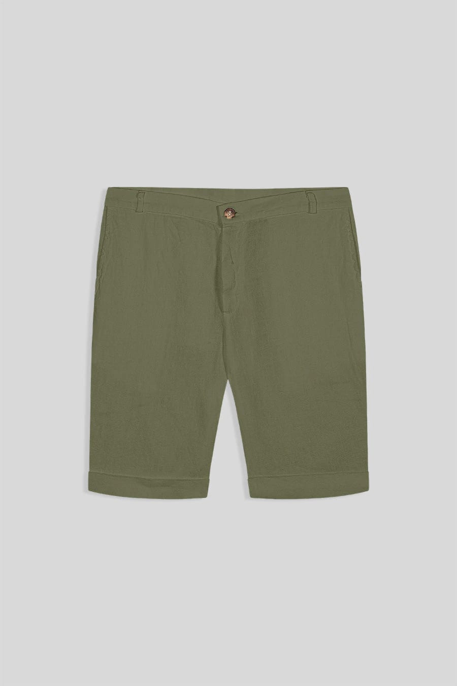 Men's linen bermuda loden green - imagen 1