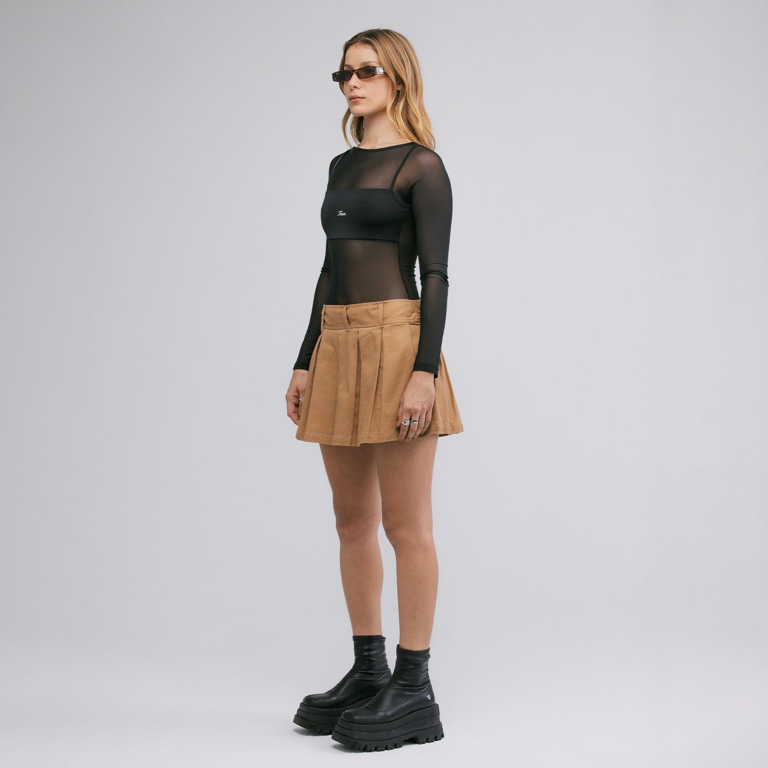 Bandeau Mesh Bodysuit - Black - imagen 8
