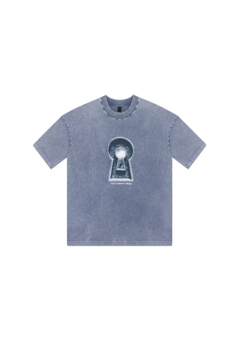 Dopamine blue keyhole t-shirt - imagen 1