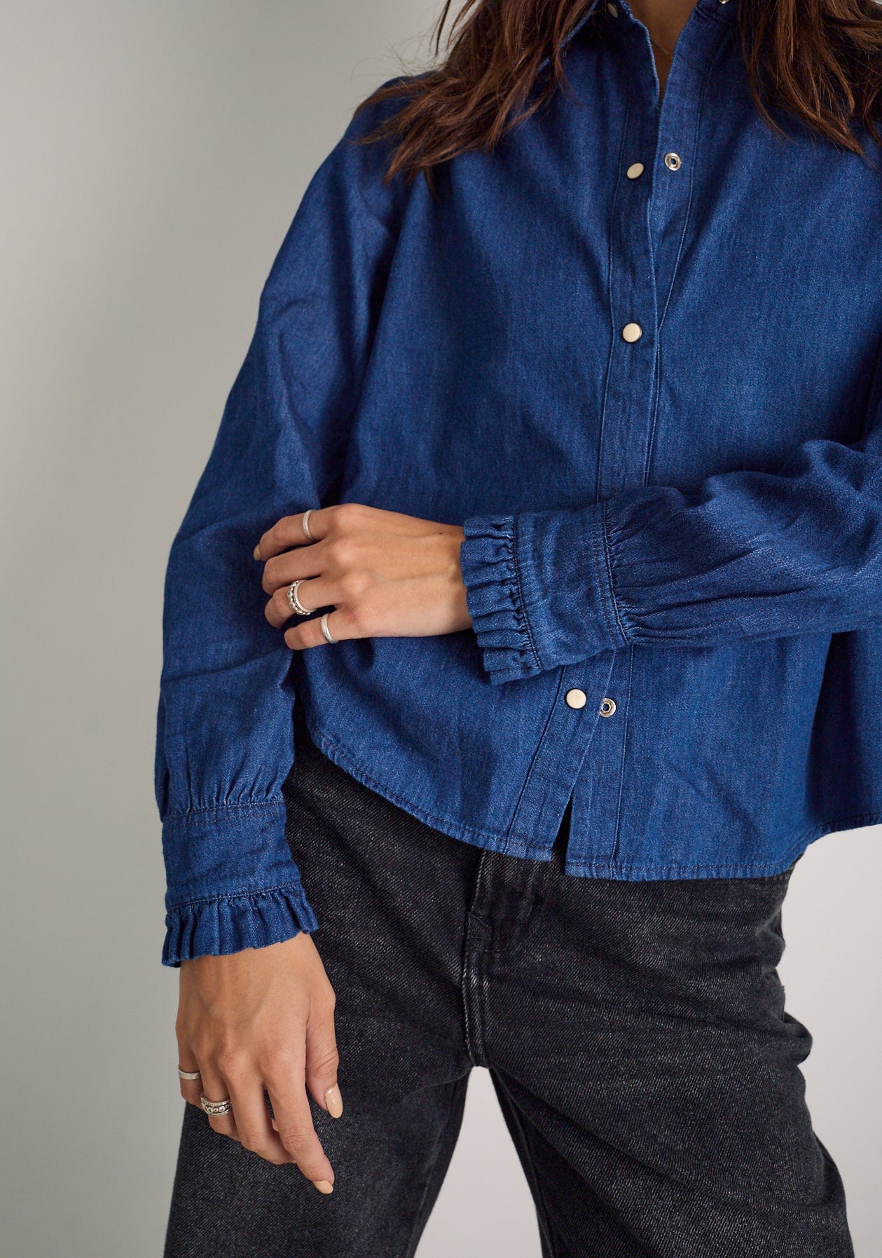 Camisa M Adria Indigo Azul Oscuro - imagen 5
