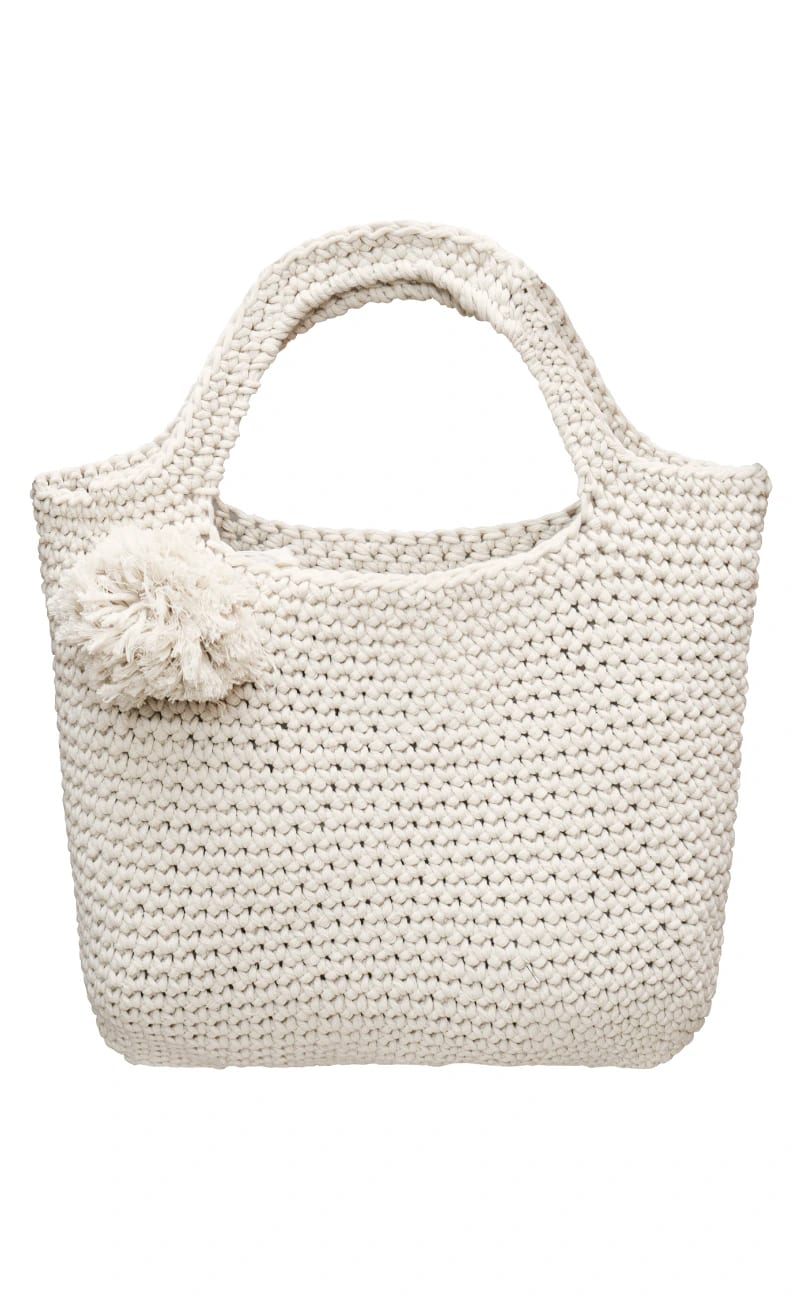 BOLSO MACRAME MARFIL - imagen 1