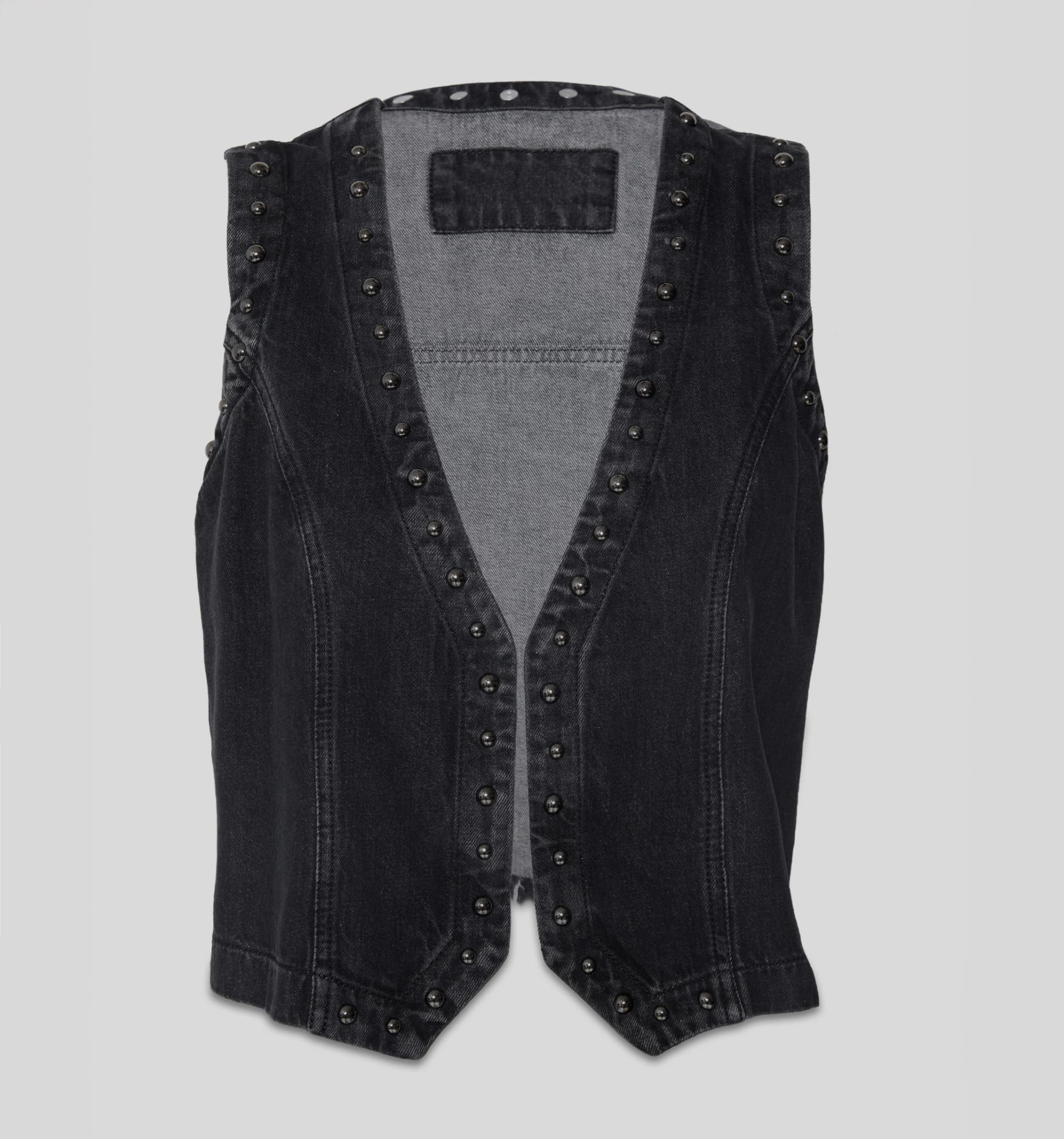 Chaleco  en denim con taches - imagen 4