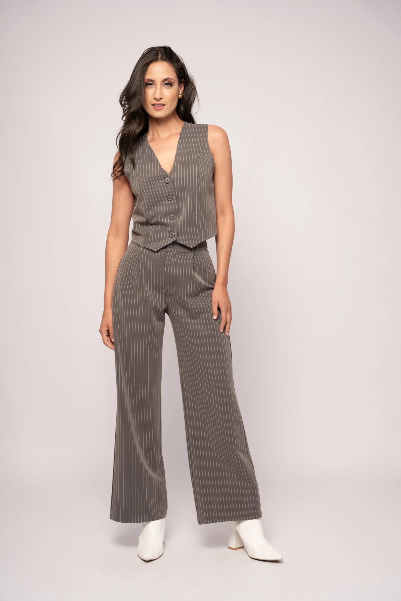 Pantalón Daniela Raya Diplomática Gris Oscuro - imagen 2