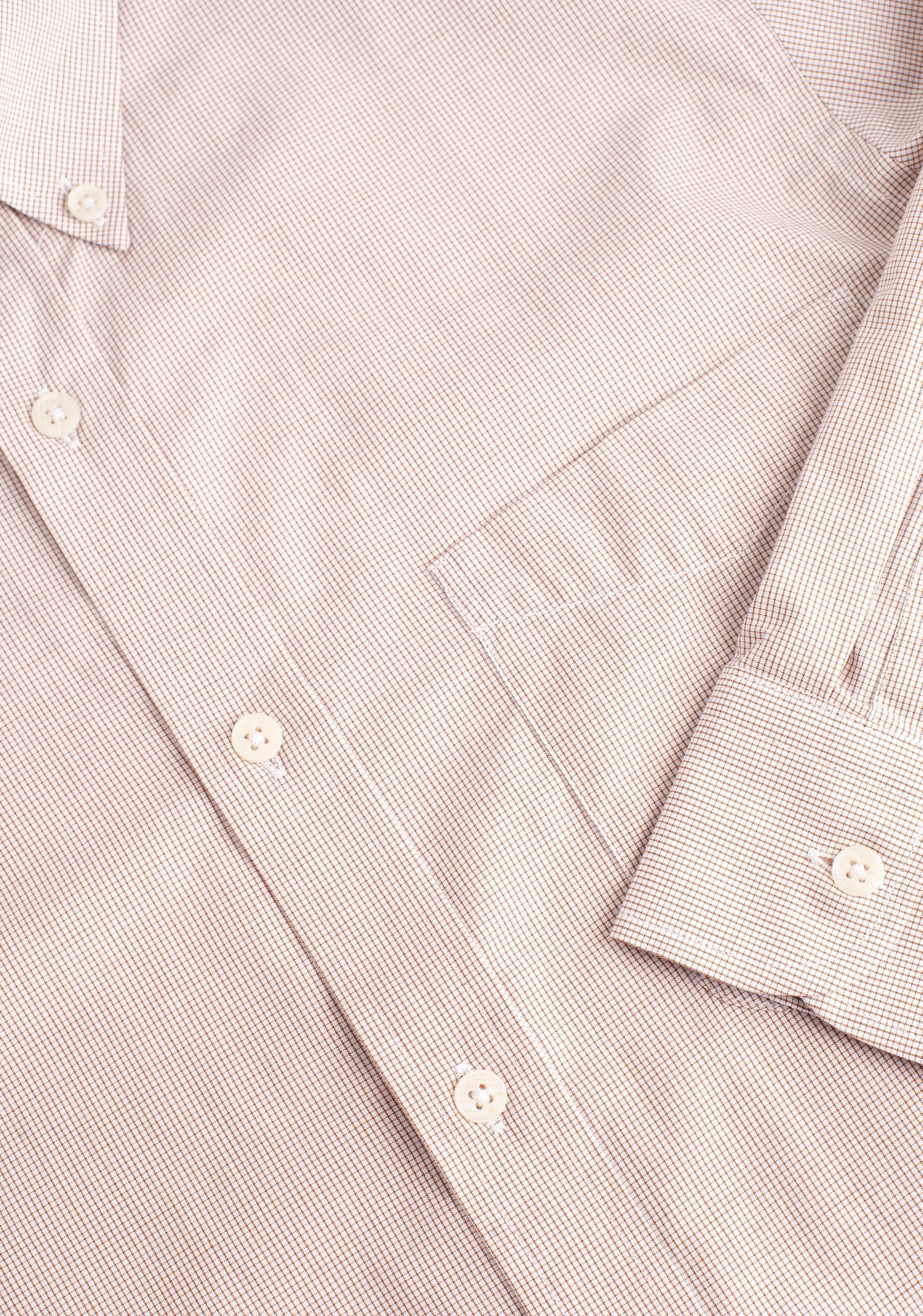 Camisa H CBD Cuadros Peq. Café Claro - imagen 3