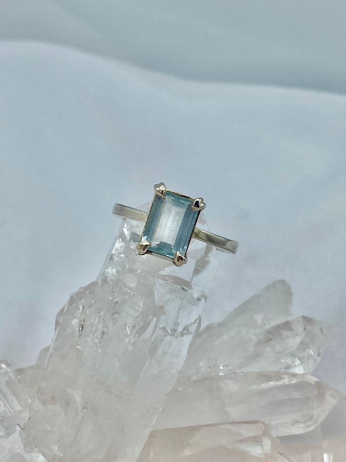 Anillo Aguamarina Rectangular - imagen 3