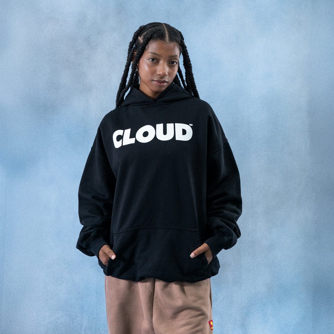 Hoodie BLOCK blanco sobre negro - imagen 4