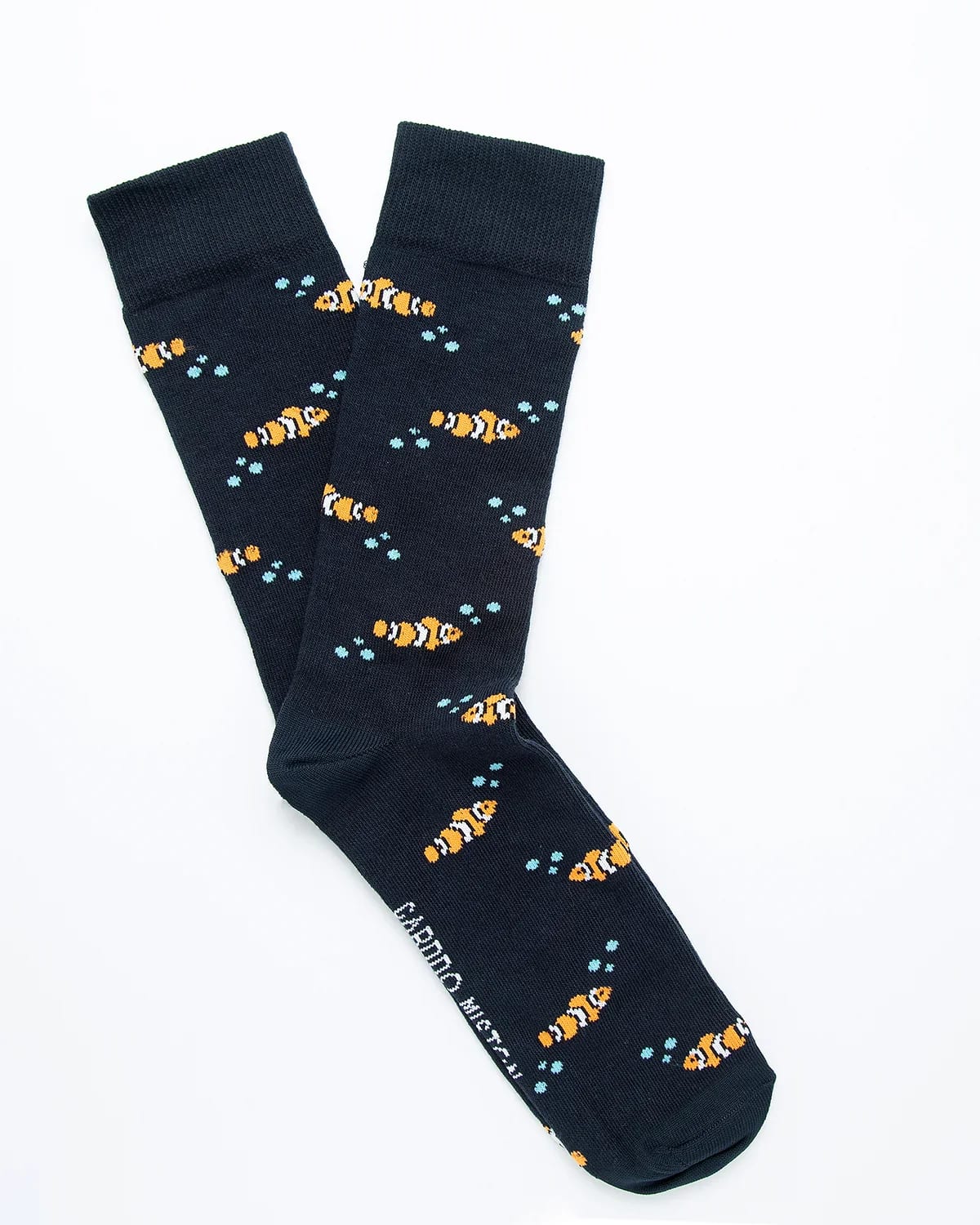 Medias Algodón Estampado Peces - Fondo Azul - imagen 3