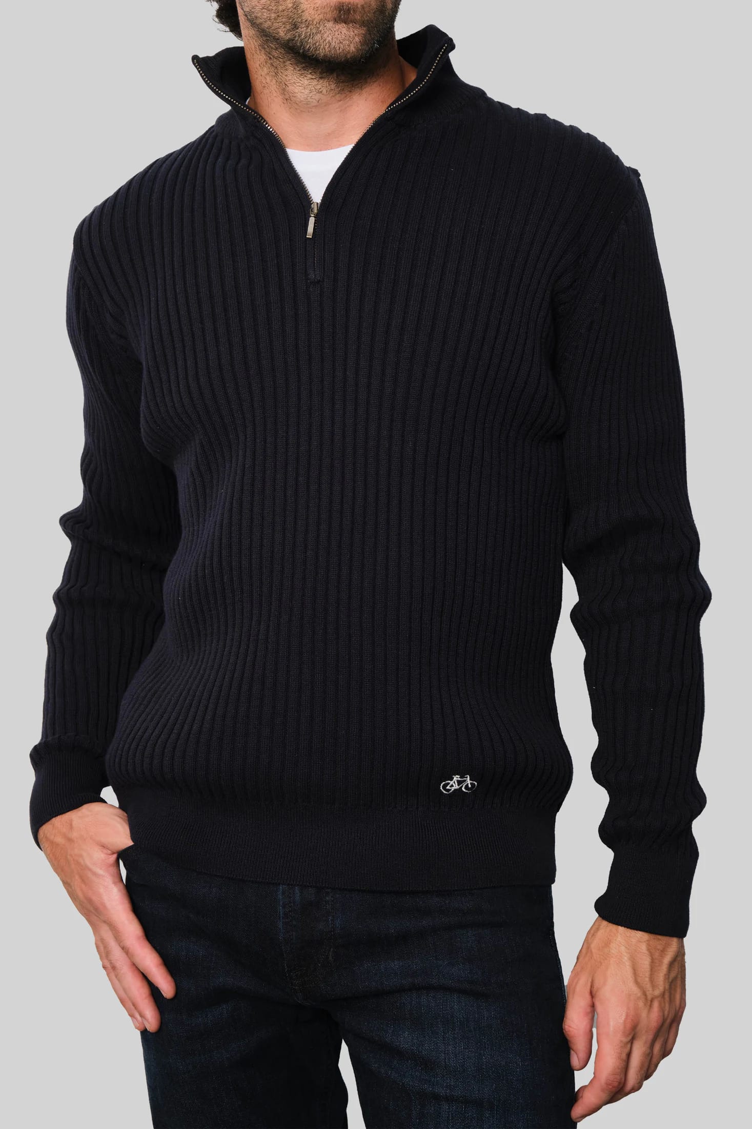 SACO LINED HALF ZIP NAVY - imagen 4