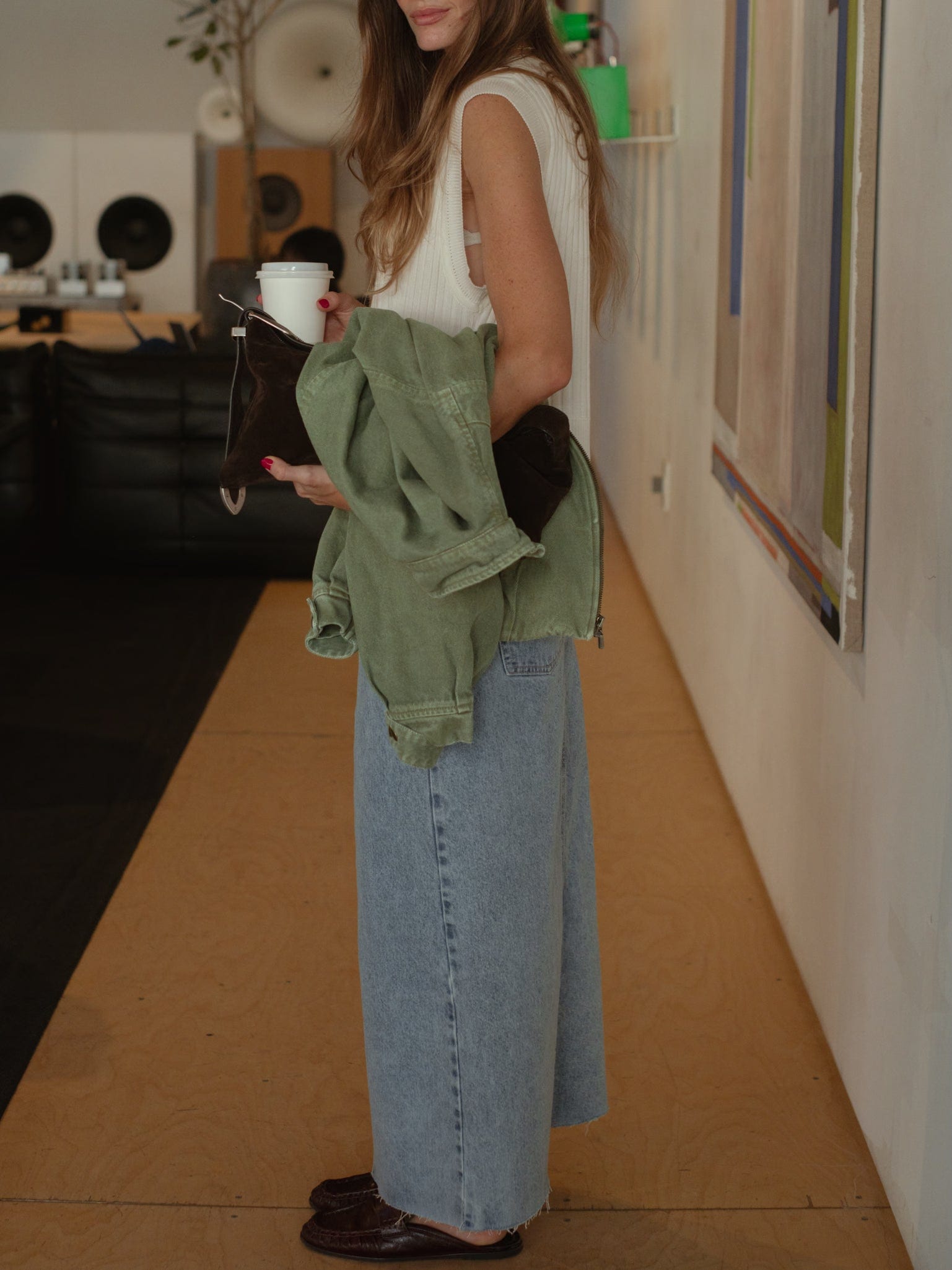 LONG DENIM SKIRT - MEDIUM LIGHT BLUE - imagen 5