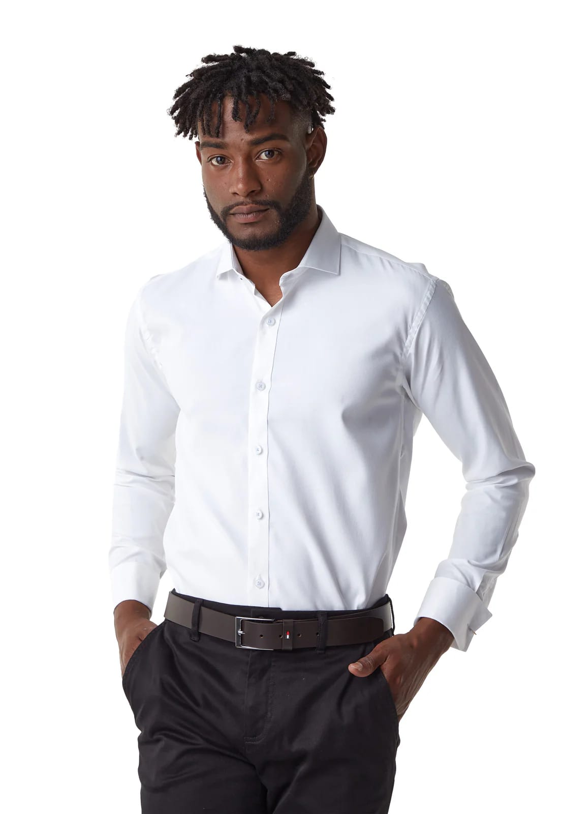 Camisa para mancornas blanca con textura - imagen 8