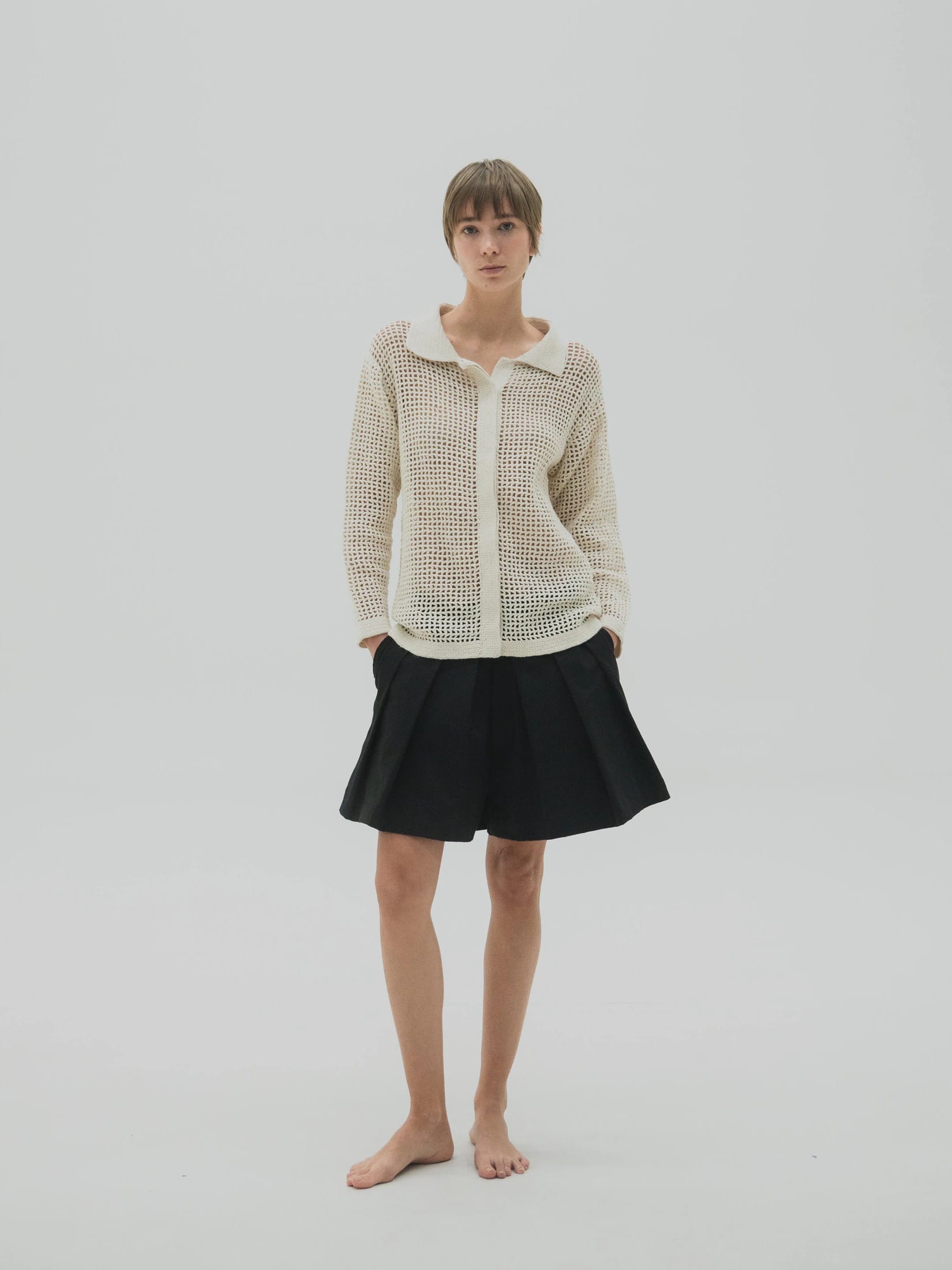 Camisa tejida en crochet Mujer - imagen 1