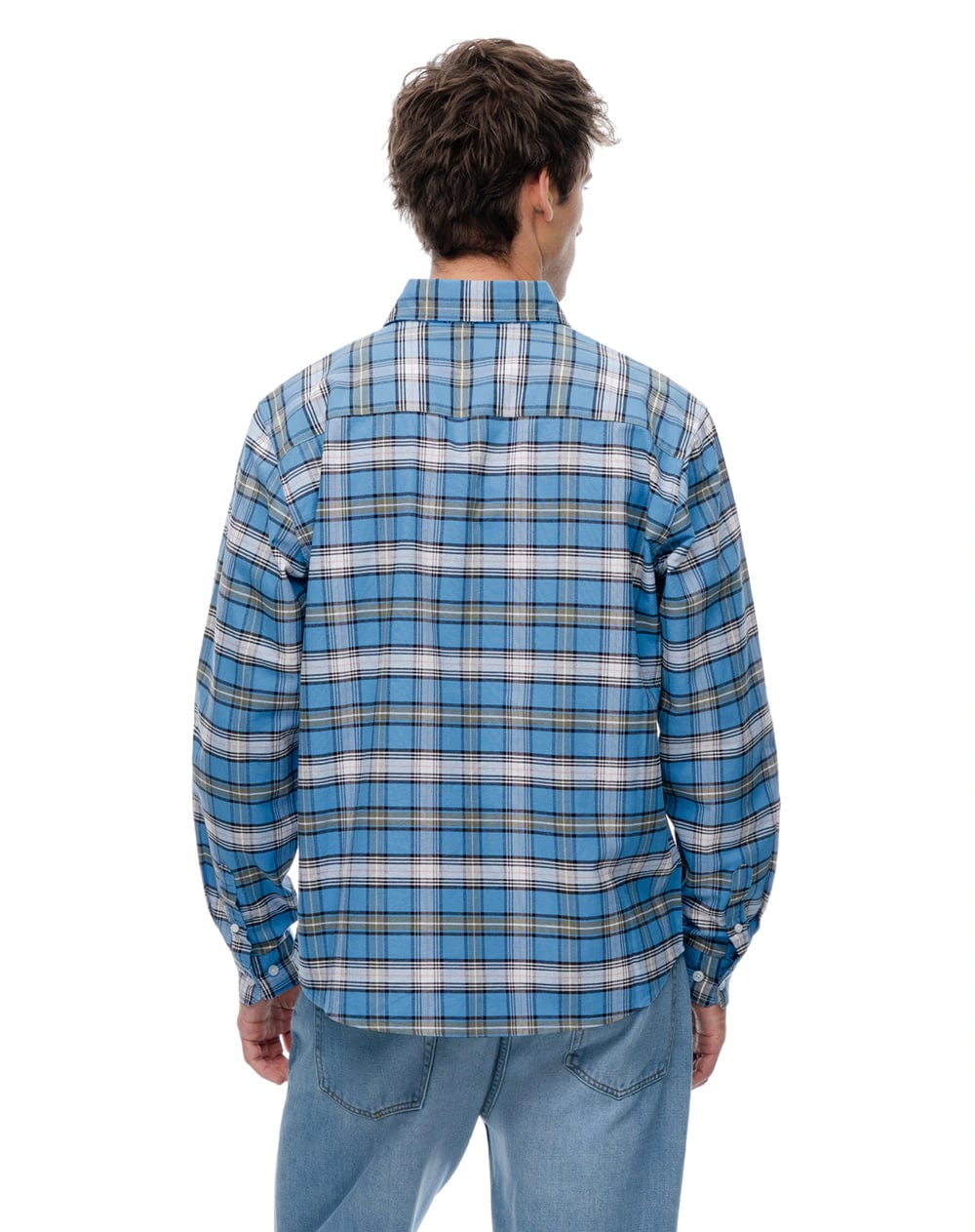 Camisa manga larga regular algodón cuadros hombre - imagen 3