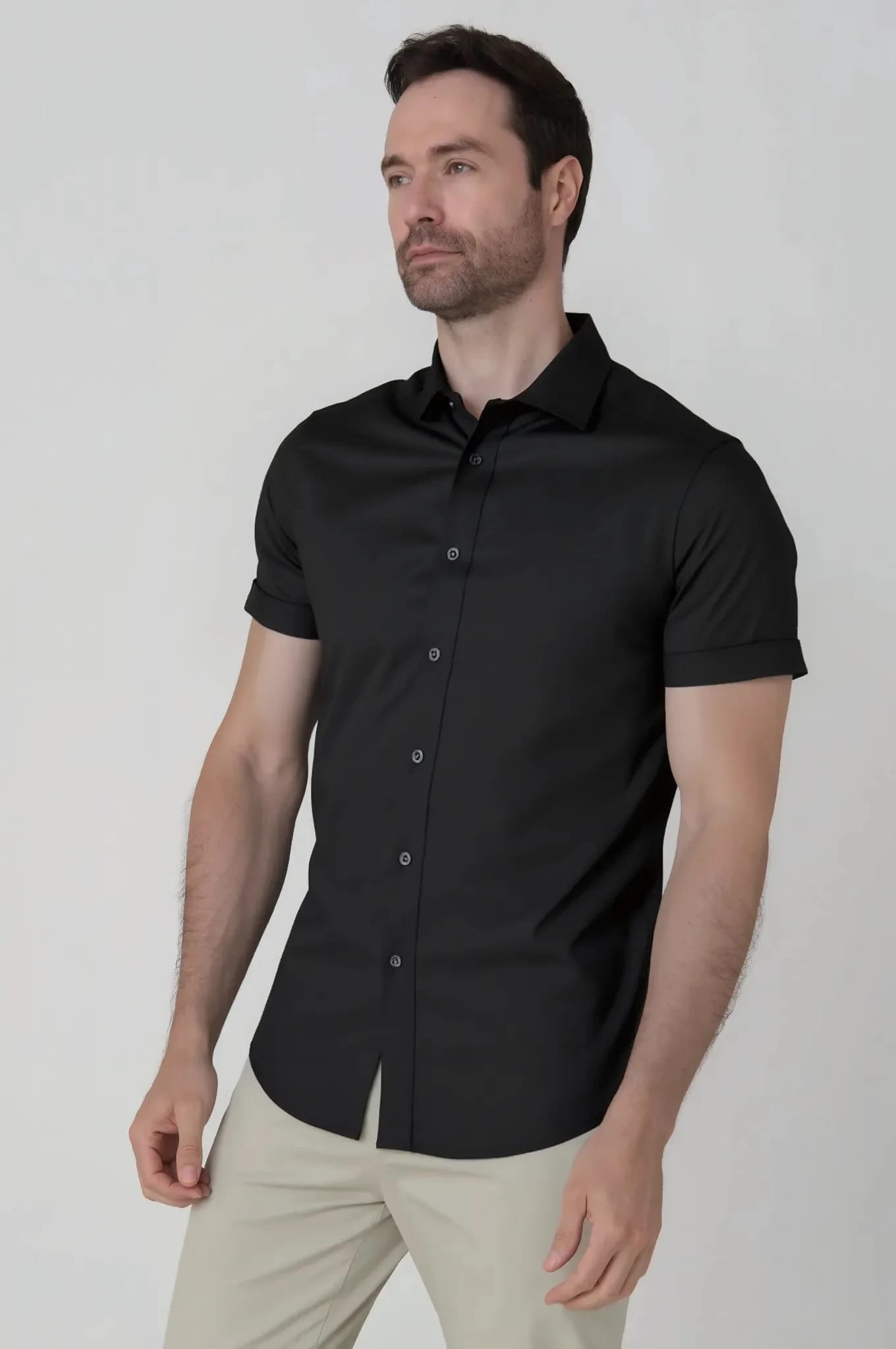Camisa Manga Corta Efecto Denim Jon Sonen - imagen 3