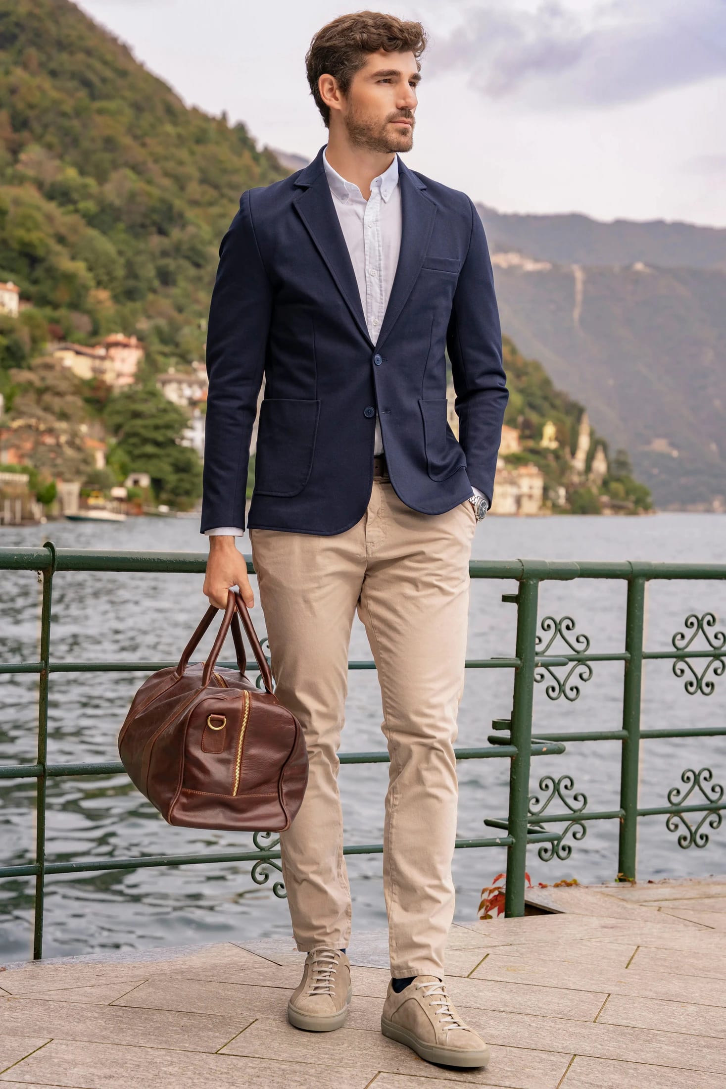 Blazer Comfort Hombre Azul Oscuro - imagen 5