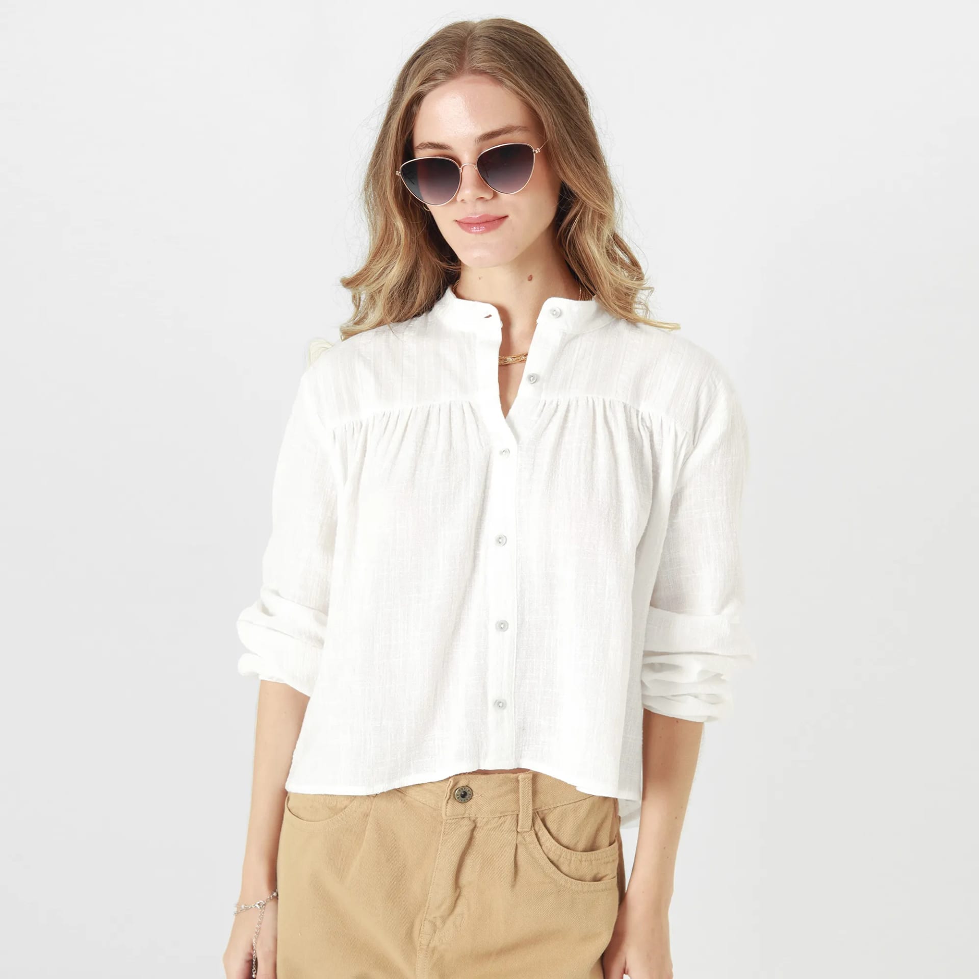 Blusa Cuello Neru Manga Larga - imagen 1