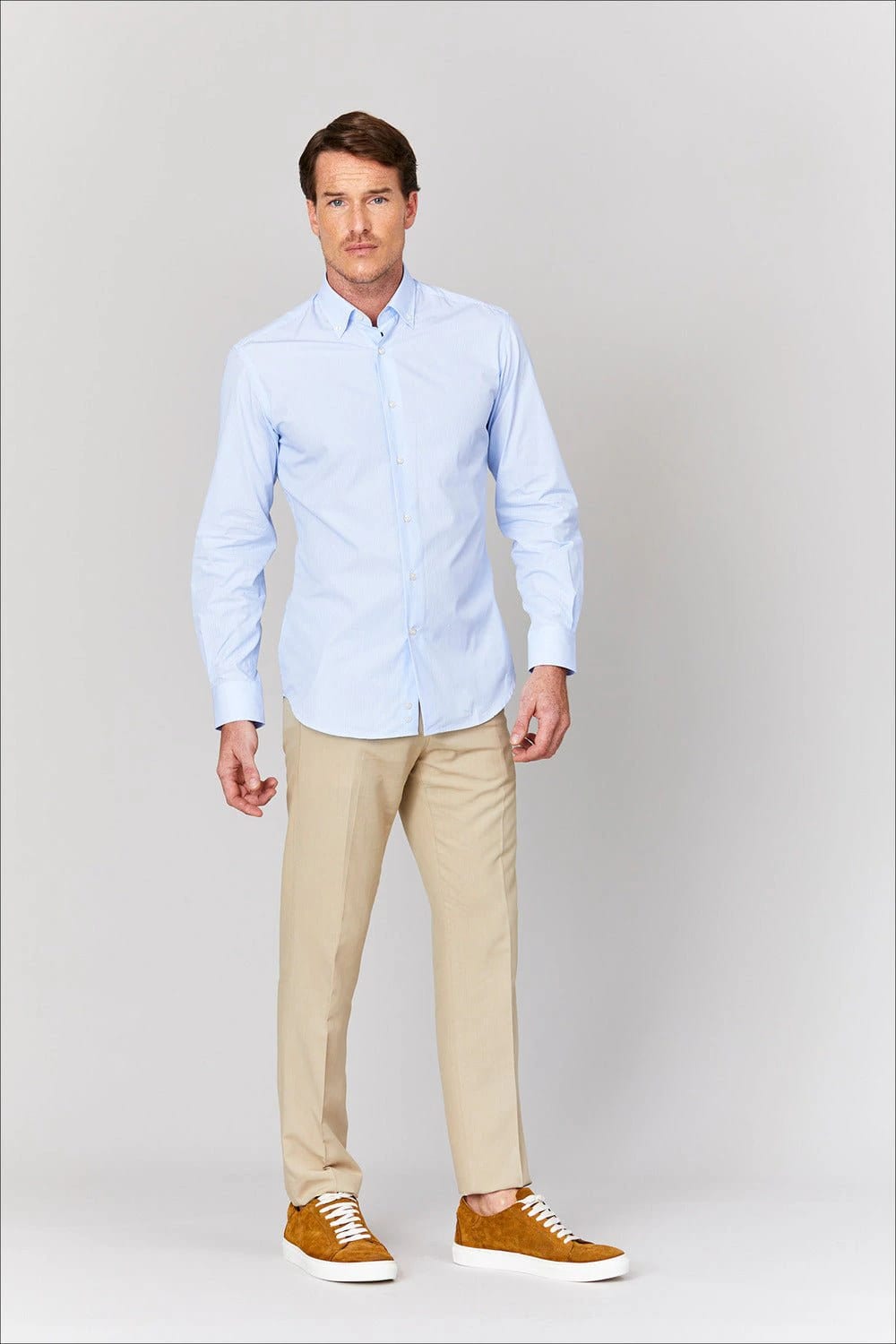 Men's cotton striped shirt - imagen 1
