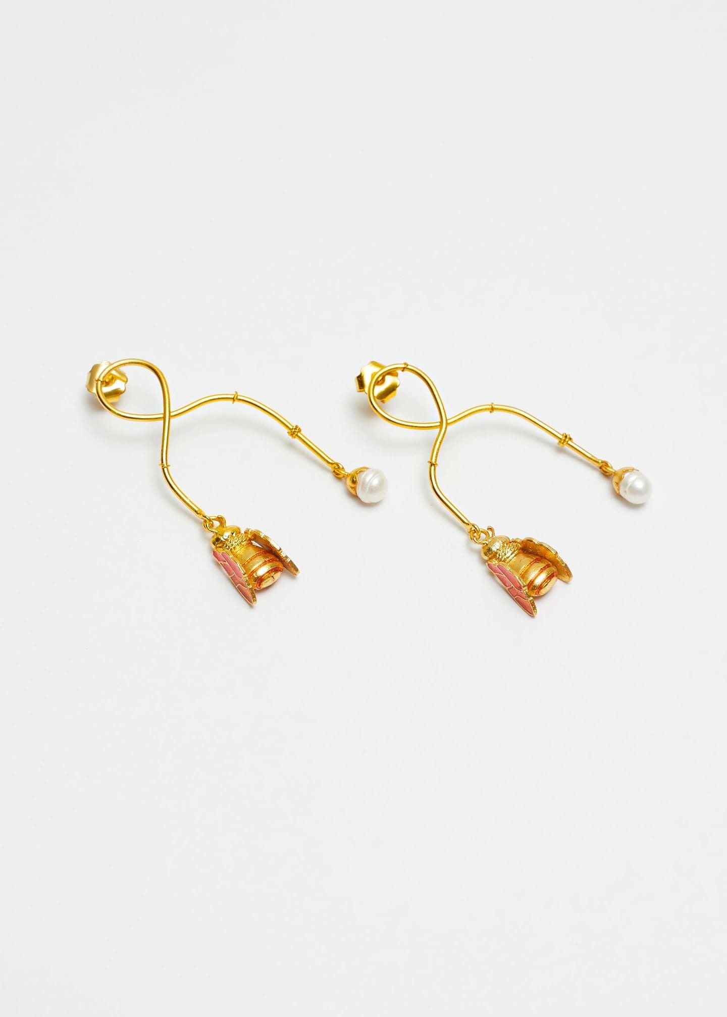 Aretes Bee Balance Midi Naranja - imagen 1