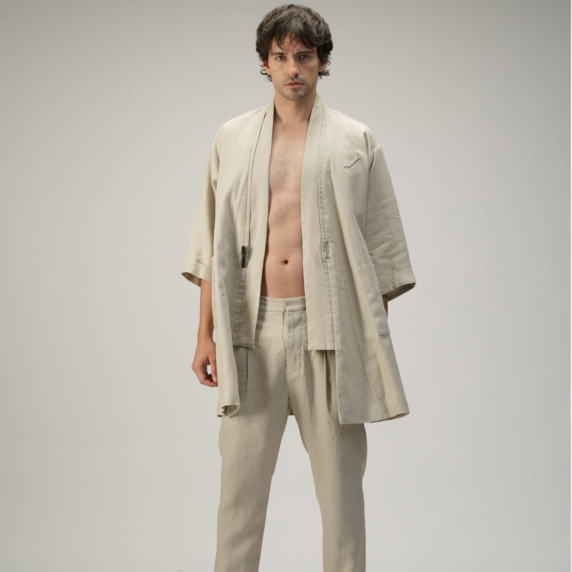Kimono Cruzado - Natural - imagen 8